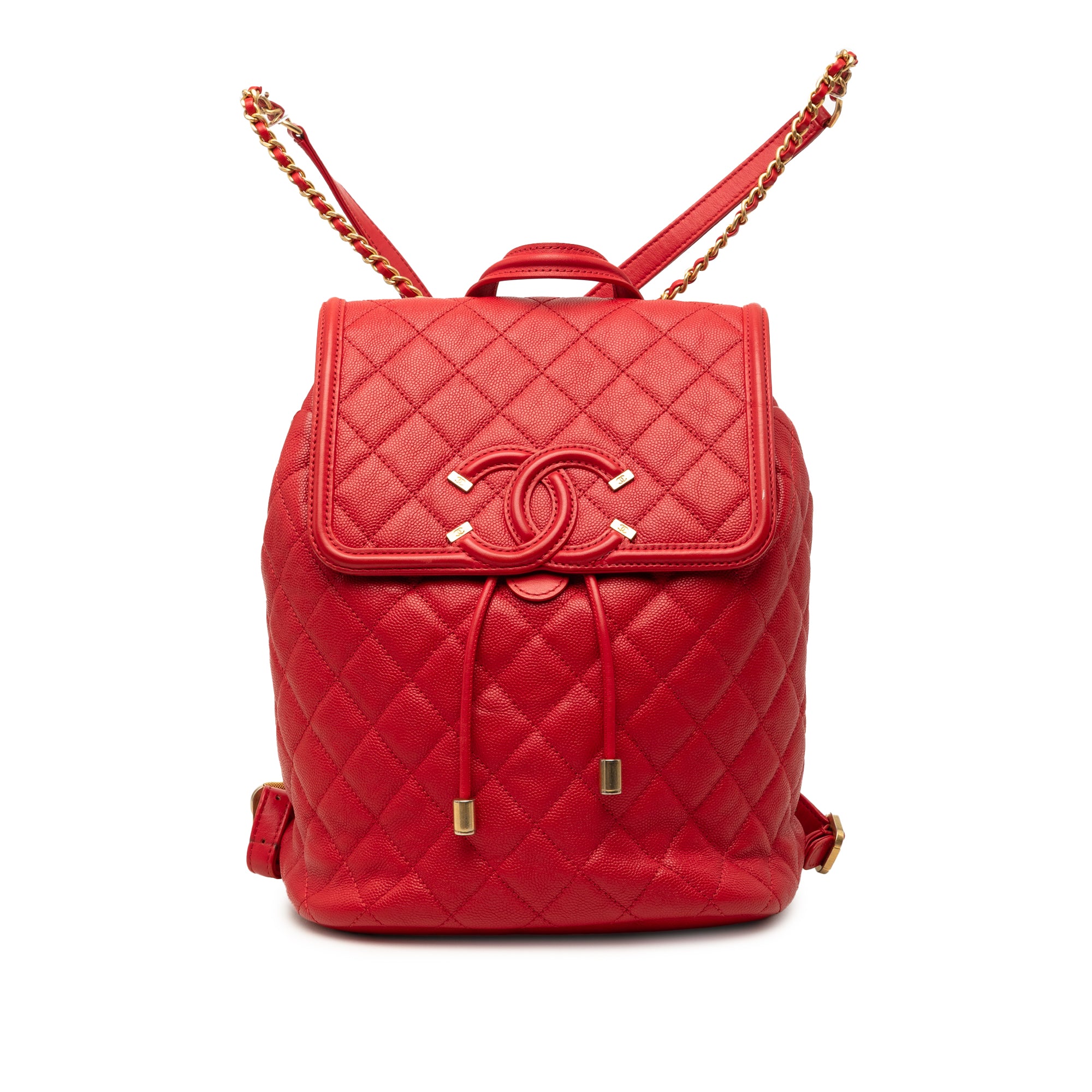 Chanel Quilted Caviar CC Filigree Backpack - image 1