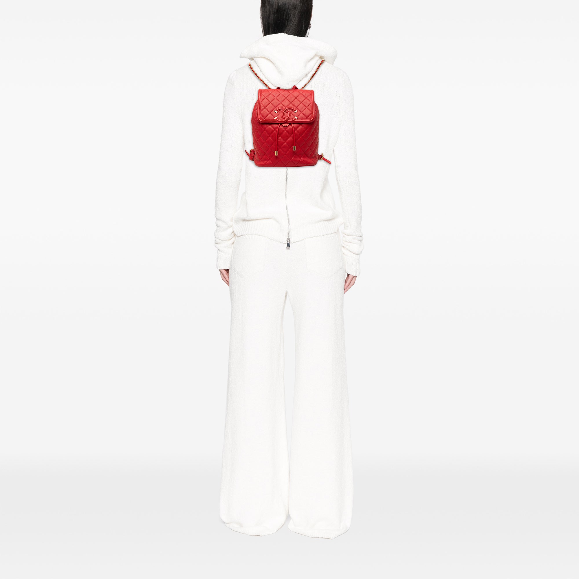 Chanel Quilted Caviar CC Filigree Backpack - image 7