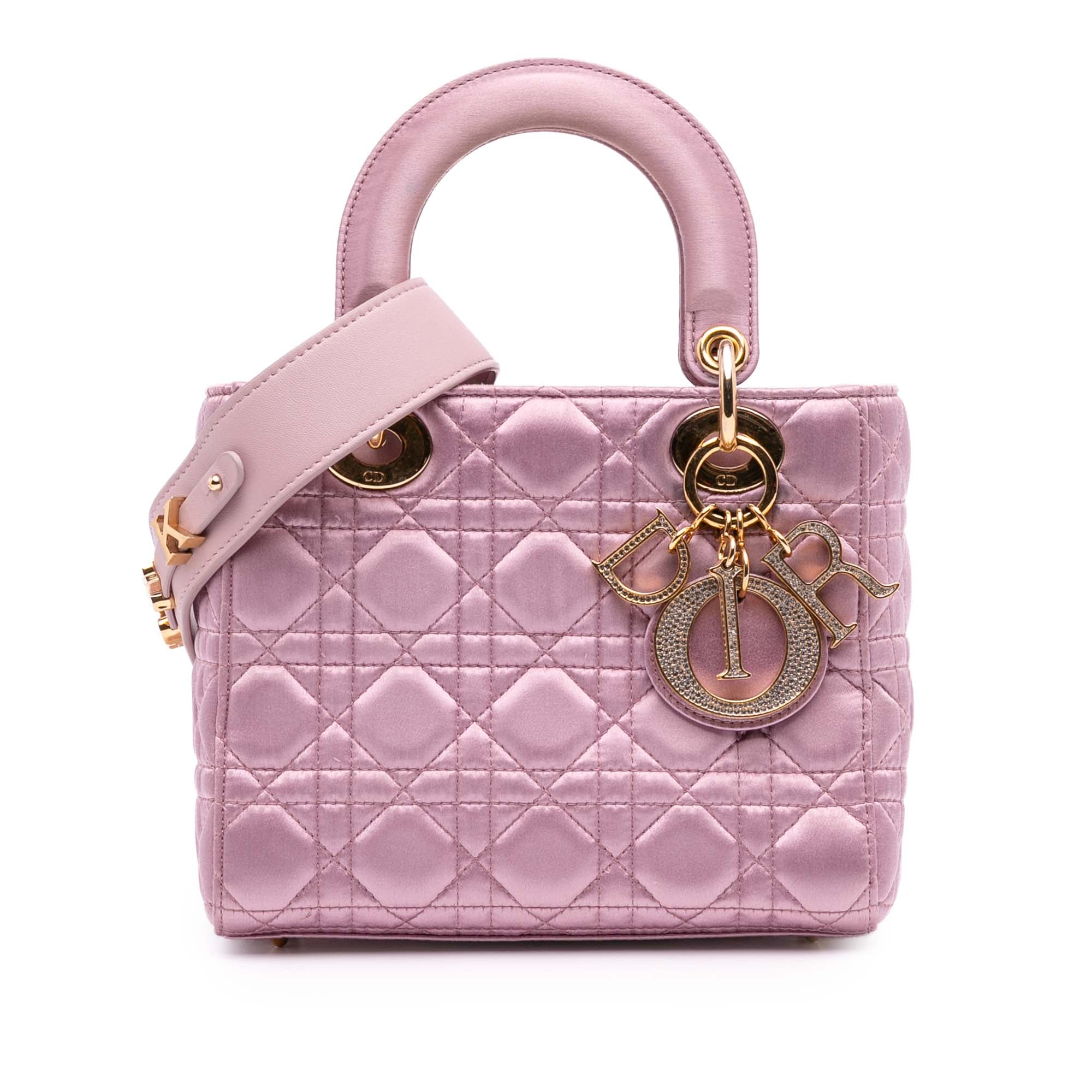 Dior Small Satin Cannage Swarovski Lady Dior - image 1