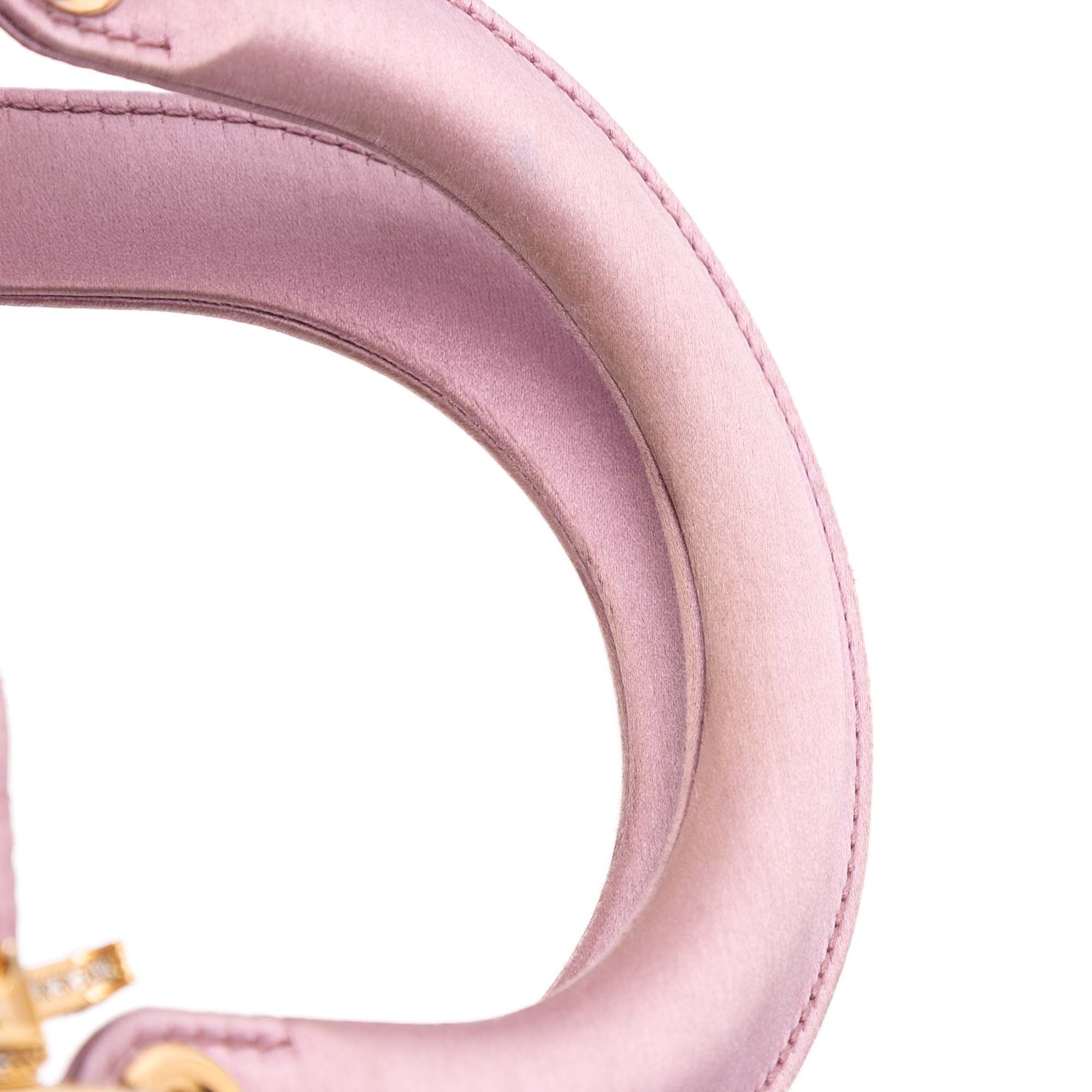 Dior Small Satin Cannage Swarovski Lady Dior - image 9