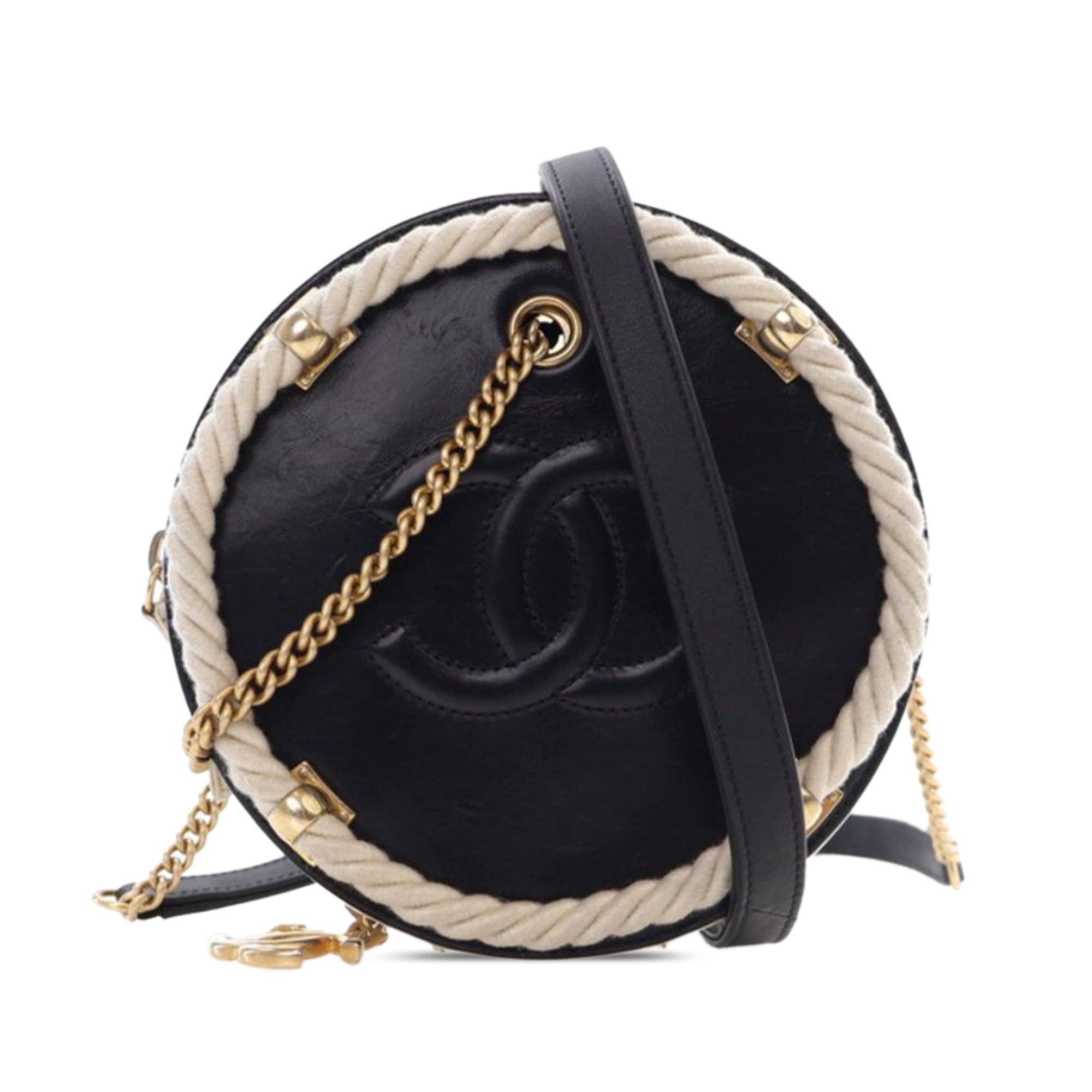 Chanel Crumpled Calfskin En Vogue Round Bag - image 1