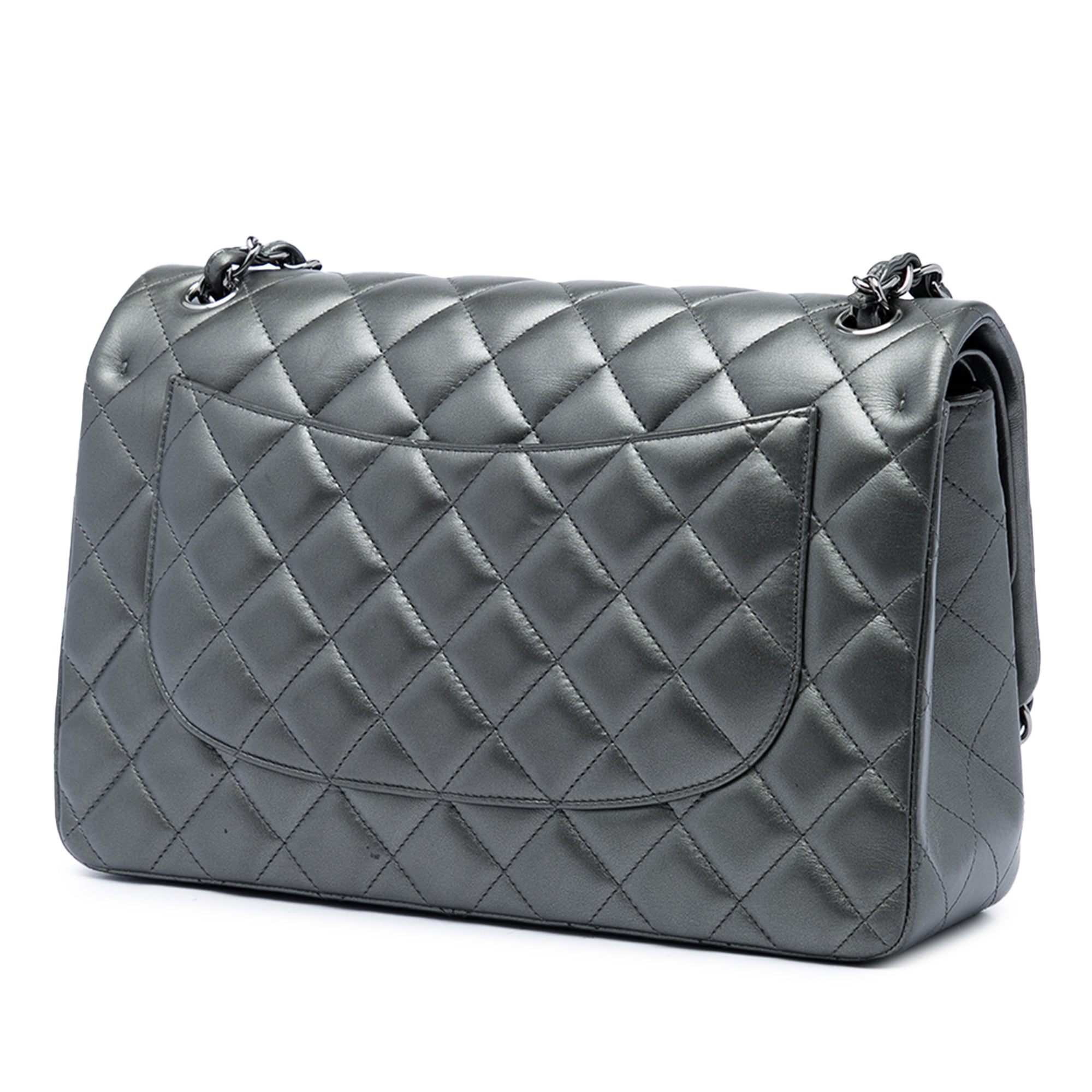 Chanel Jumbo Classic Metallic Lambskin Double Flap - image 2