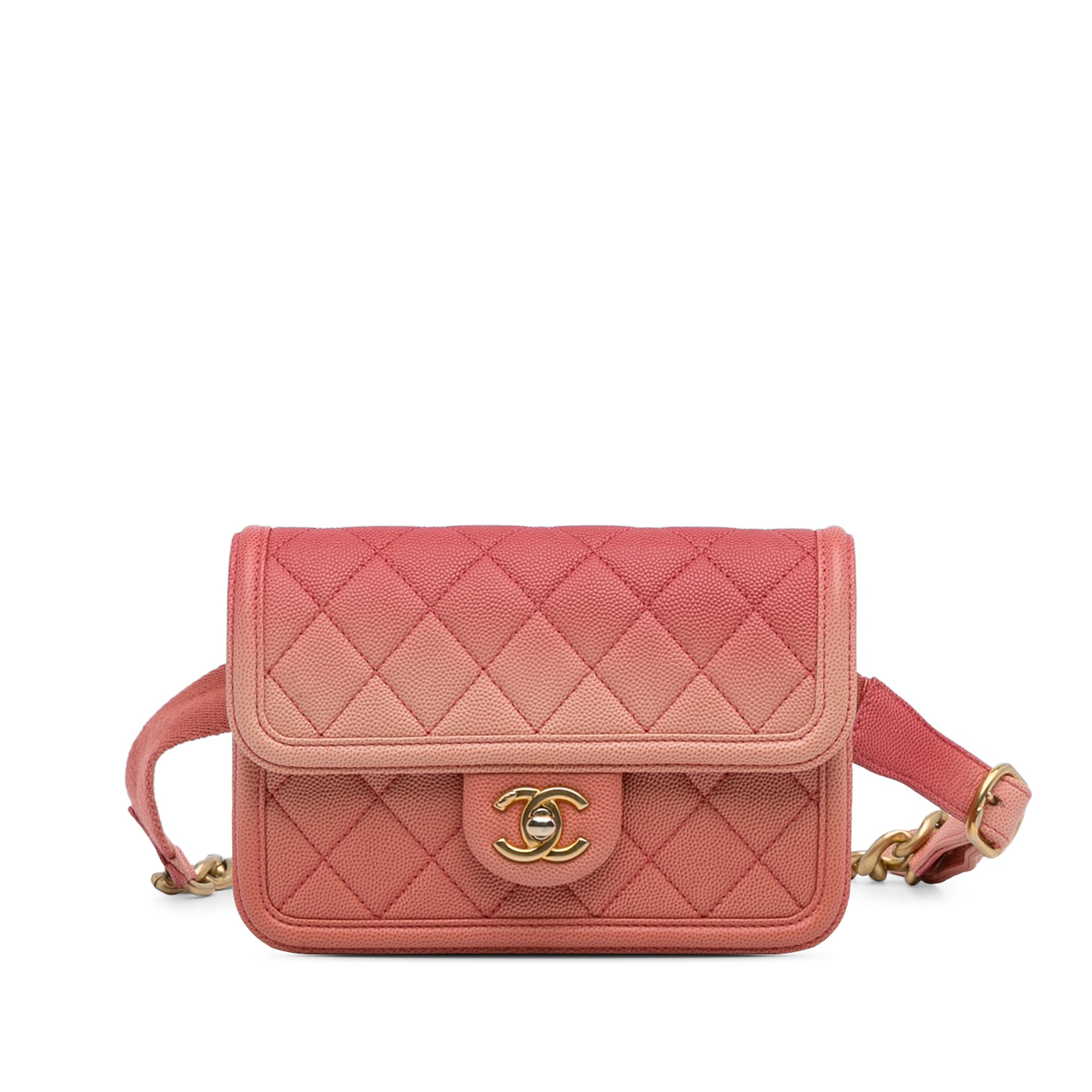 Chanel Quilted Caviar Sunset On The Sea Flap Belt Bag - image 1