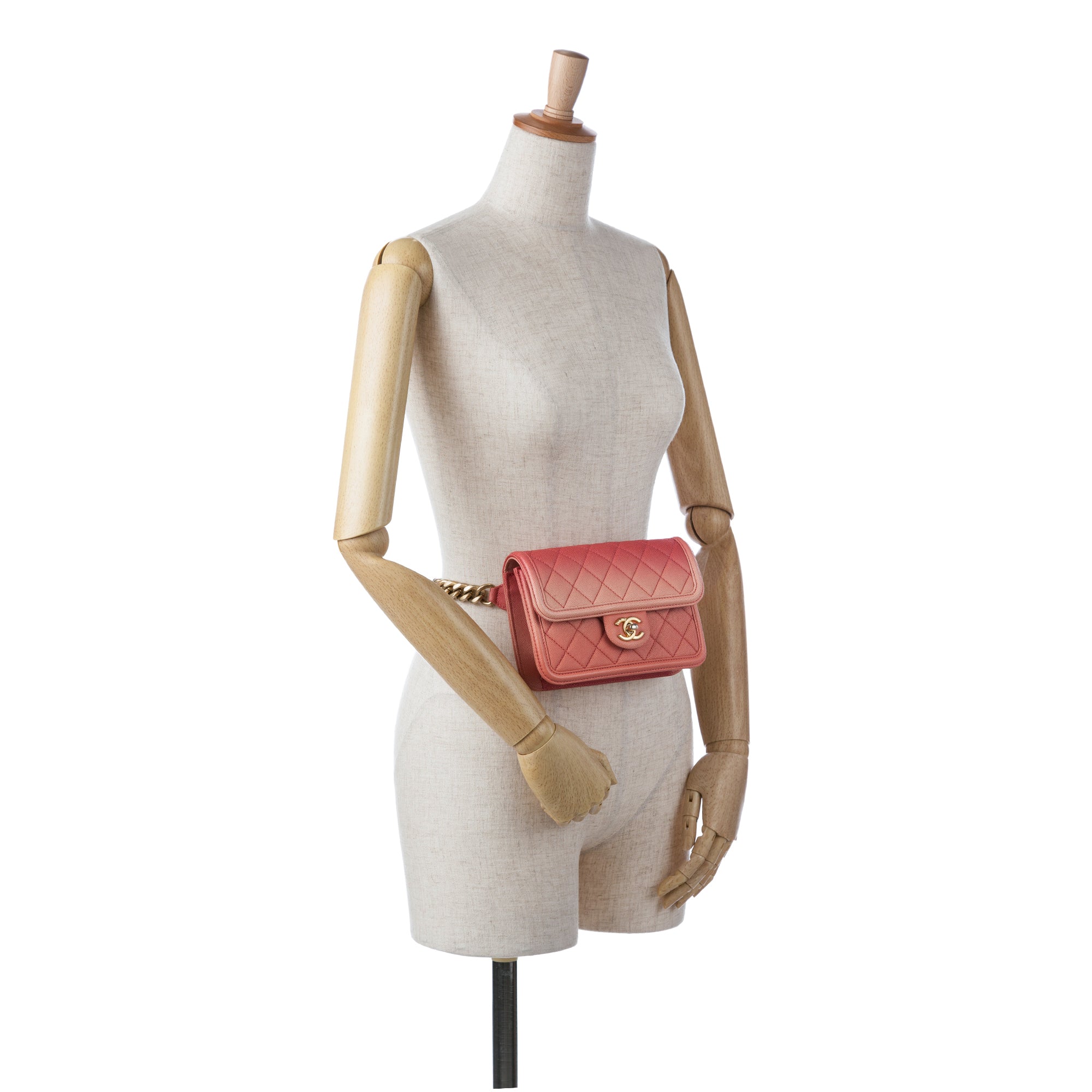 Chanel Quilted Caviar Sunset On The Sea Flap Belt Bag - image 10