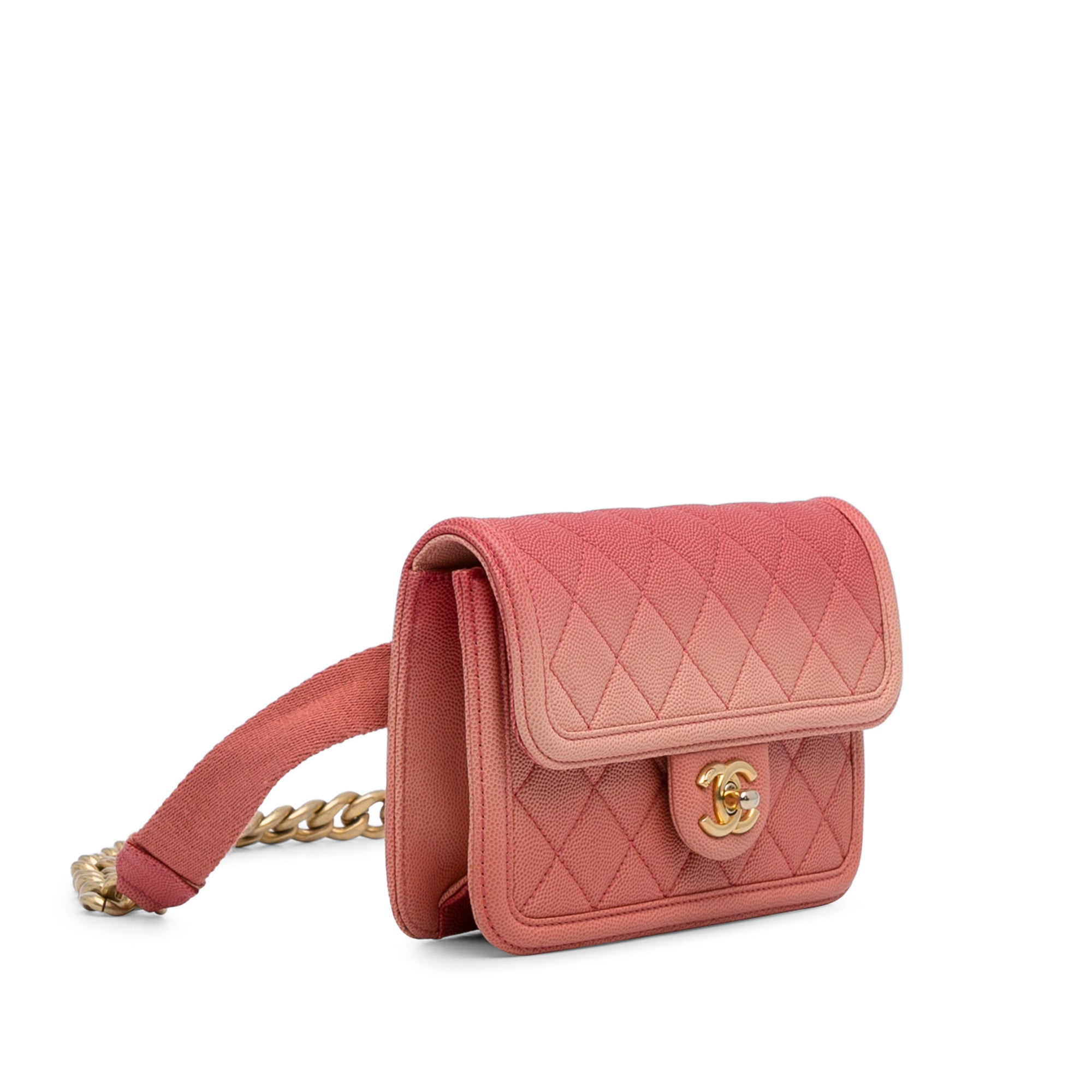 Chanel Quilted Caviar Sunset On The Sea Flap Belt Bag - image 2