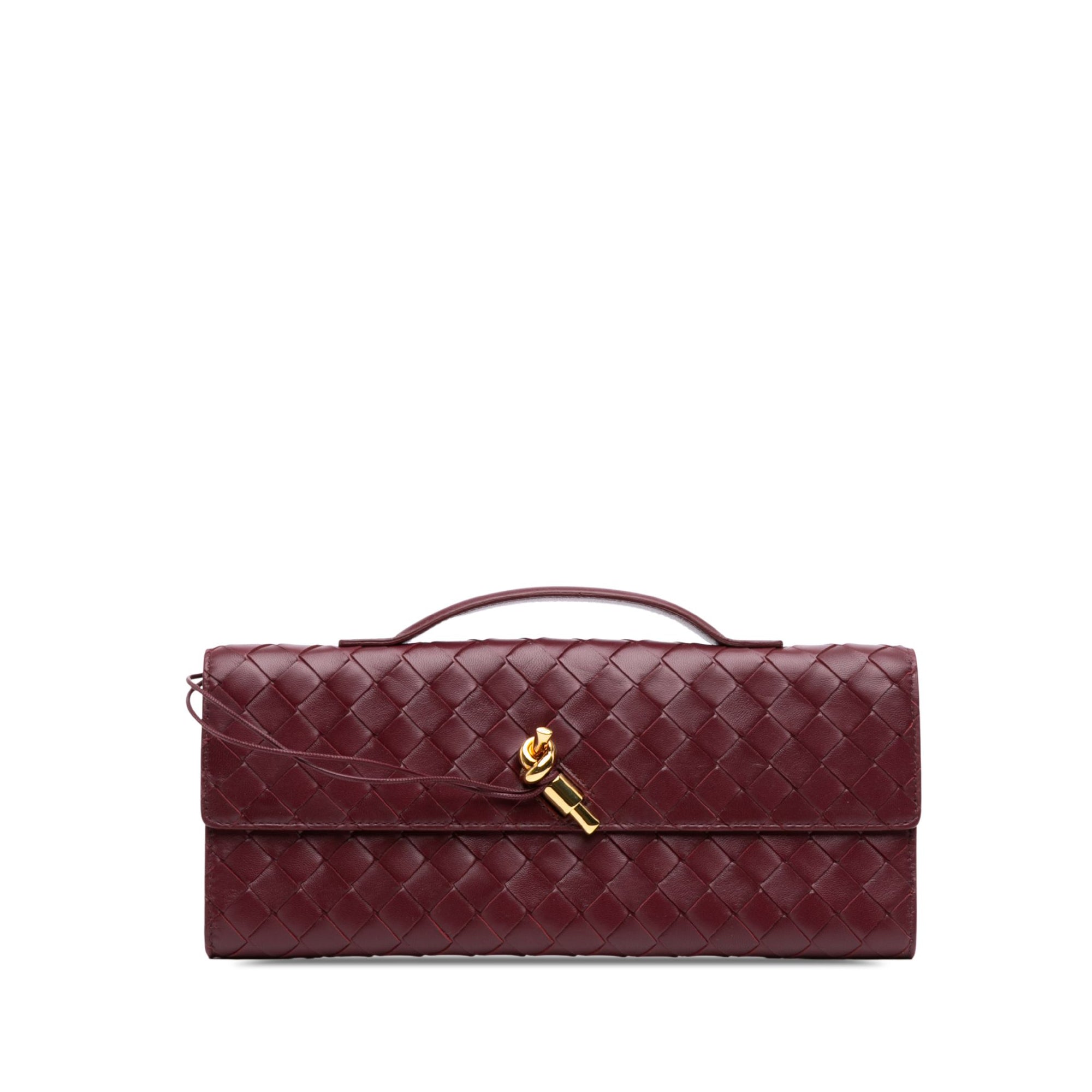 Bottega Veneta Lambskin Intrecciato Andiamo Clutch - image 1