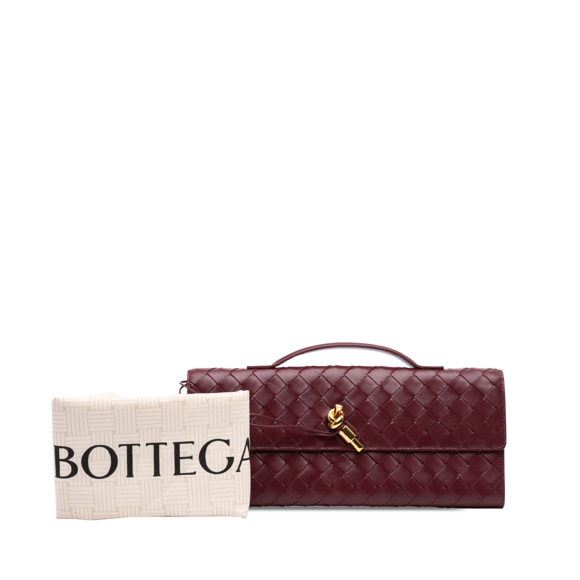 Bottega Veneta Lambskin Intrecciato Andiamo Clutch - image 7