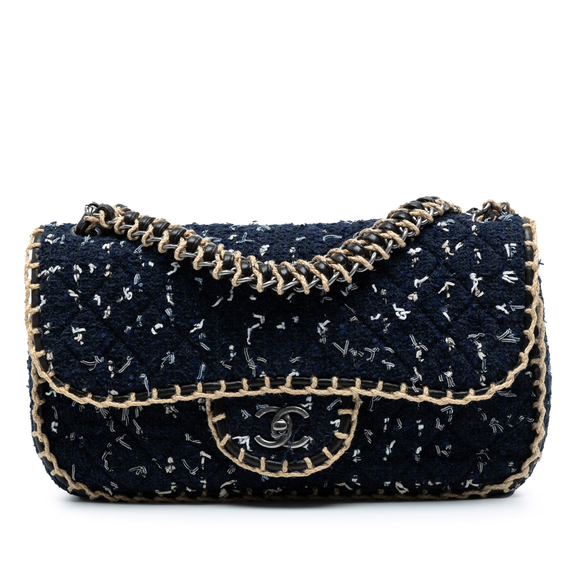 Chanel Quilted Tweed St Tropez Flap - image 1