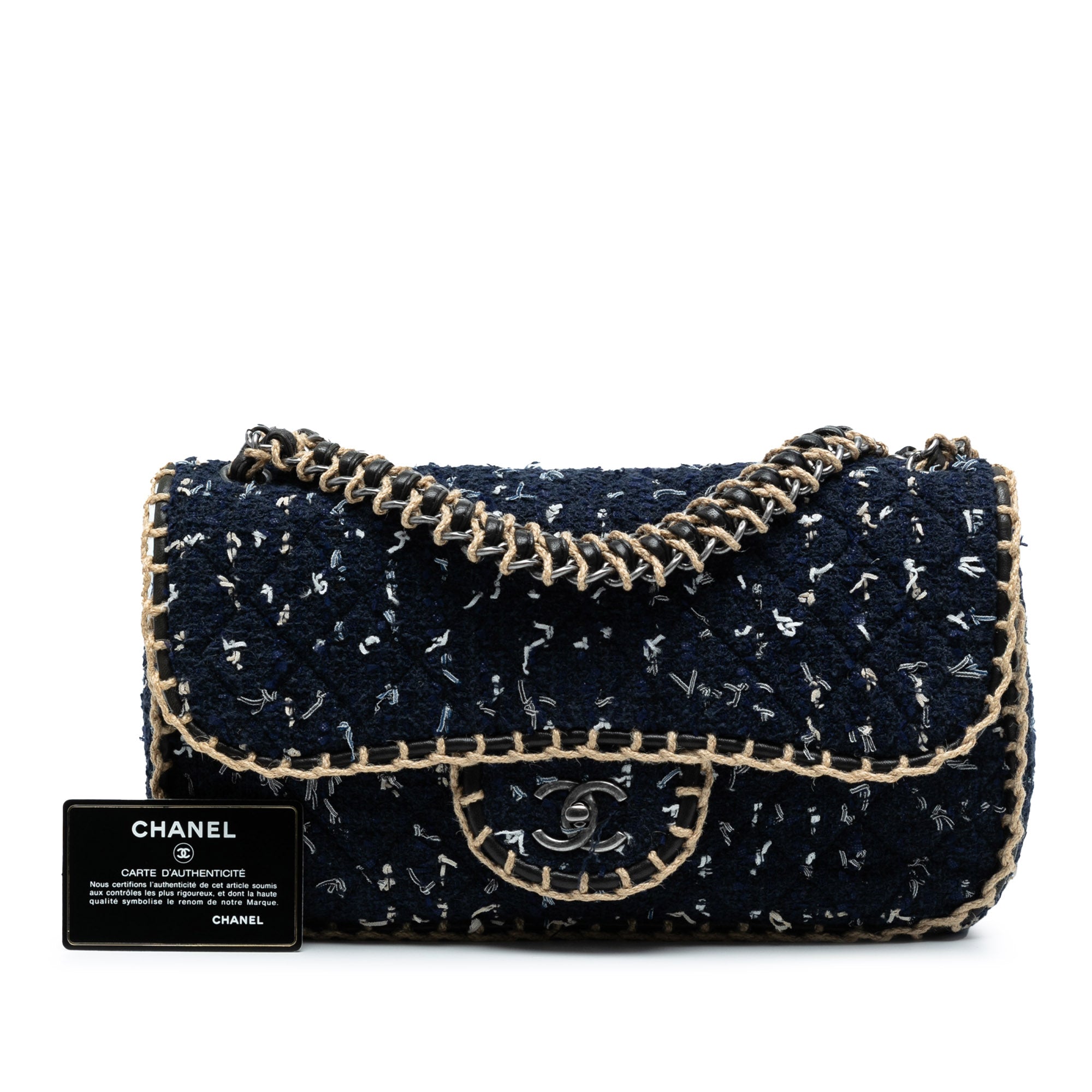 Chanel Quilted Tweed St Tropez Flap - image 8