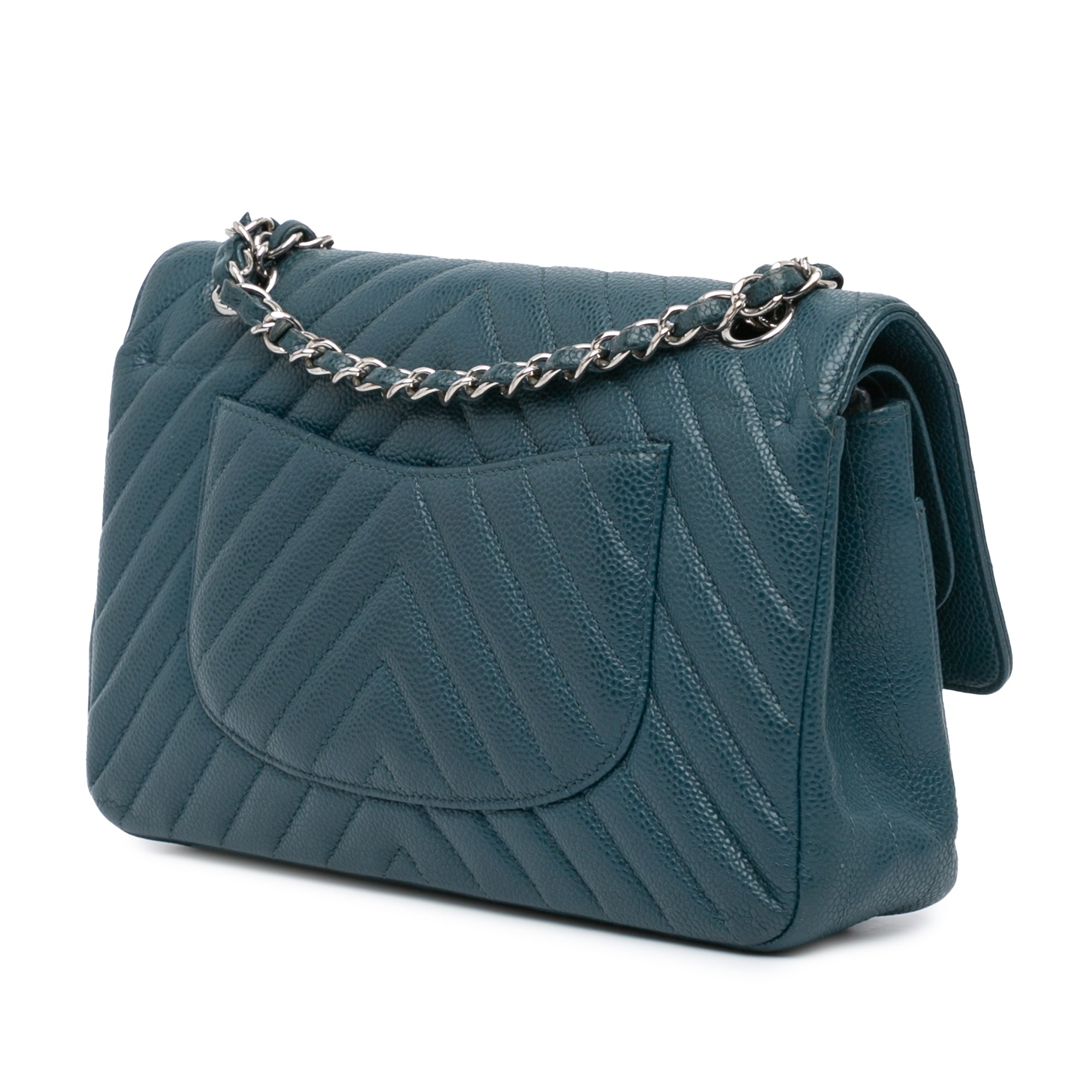 Chanel Medium Classic Chevron Caviar Double Flap - image 2