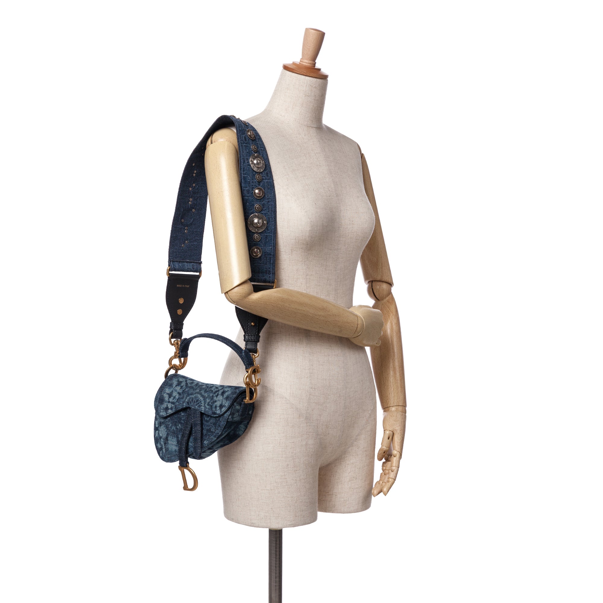 Dior Mini Denim Tie Dye Saddle Bag - image 10