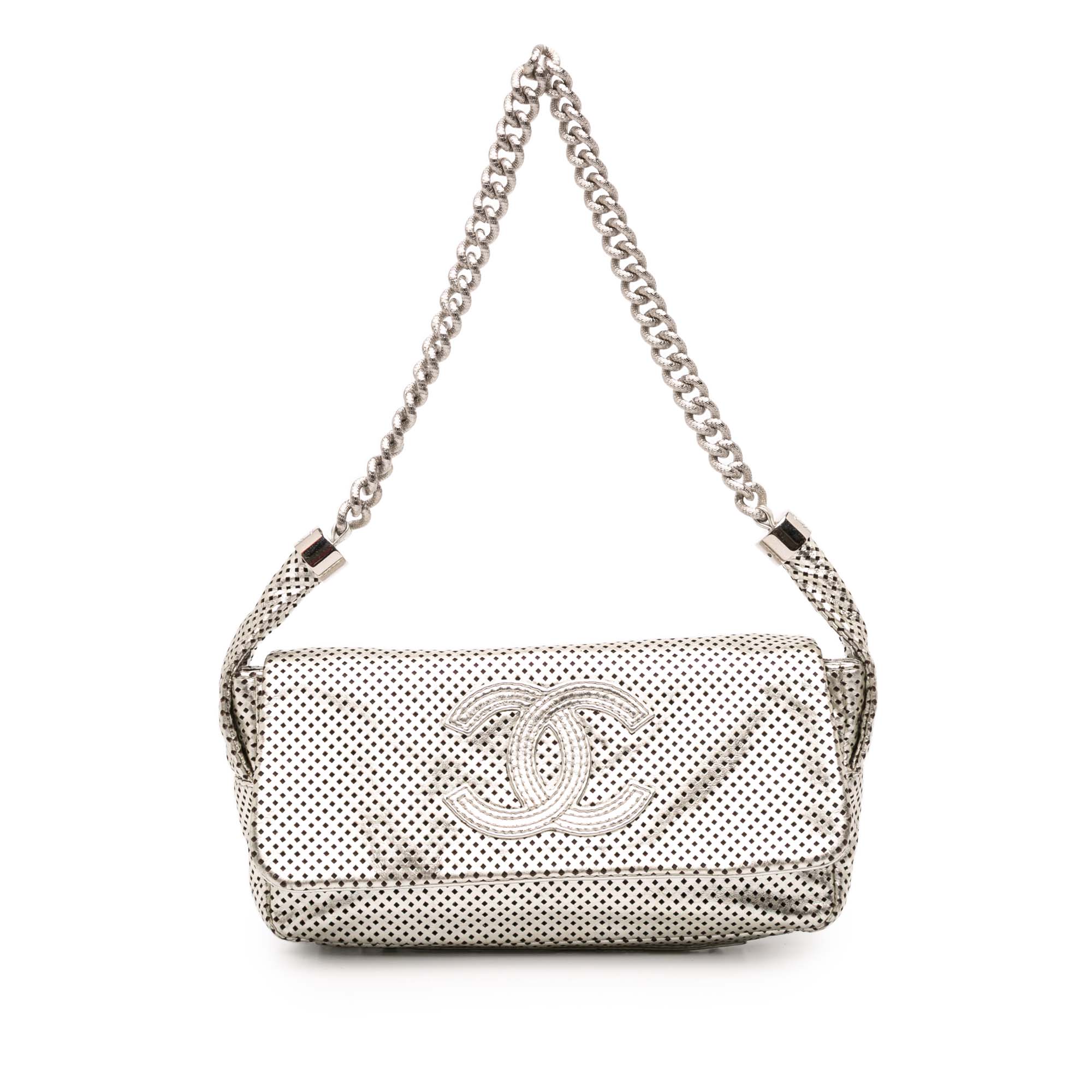 Chanel Metallic Glazed Calfskin Perforated Rodeo Drive Flap - image 1