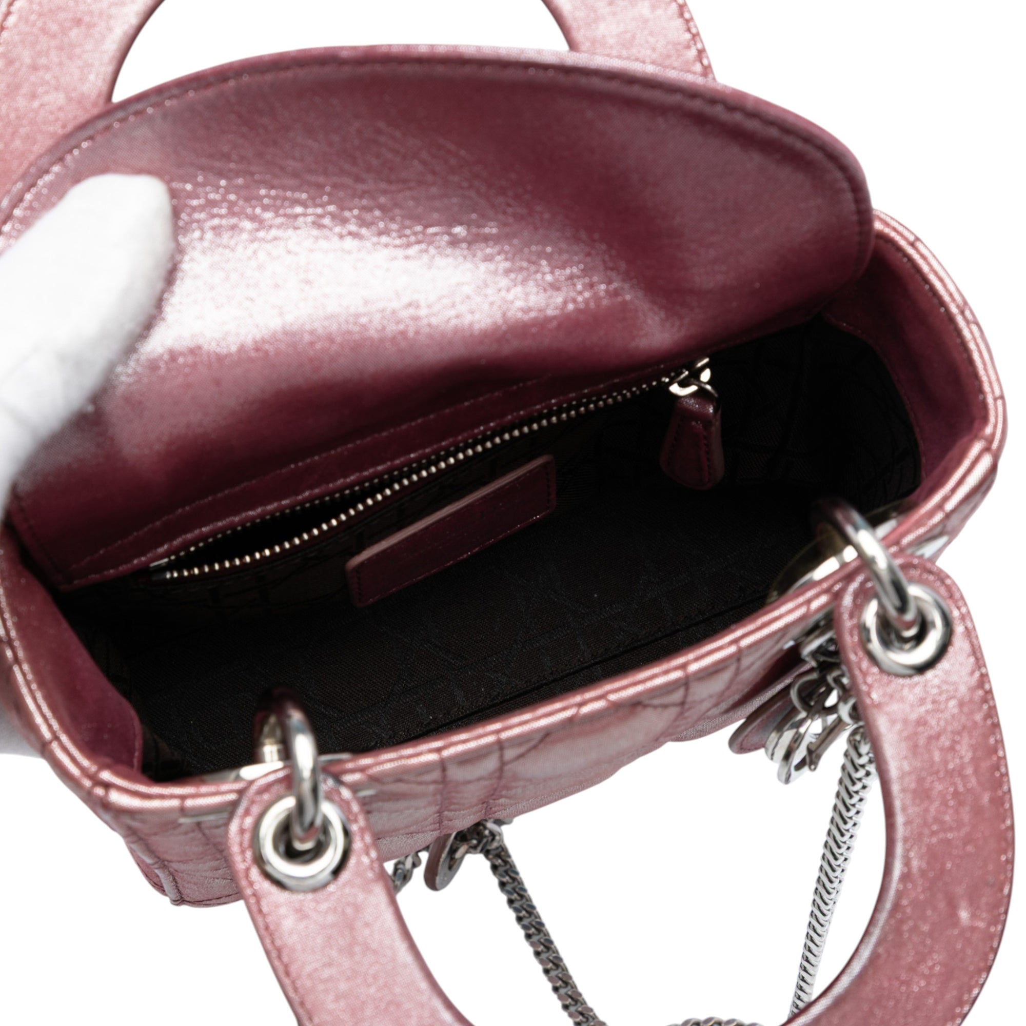 Dior Mini Iridescent Lambskin Cannage Lady Dior - image 4