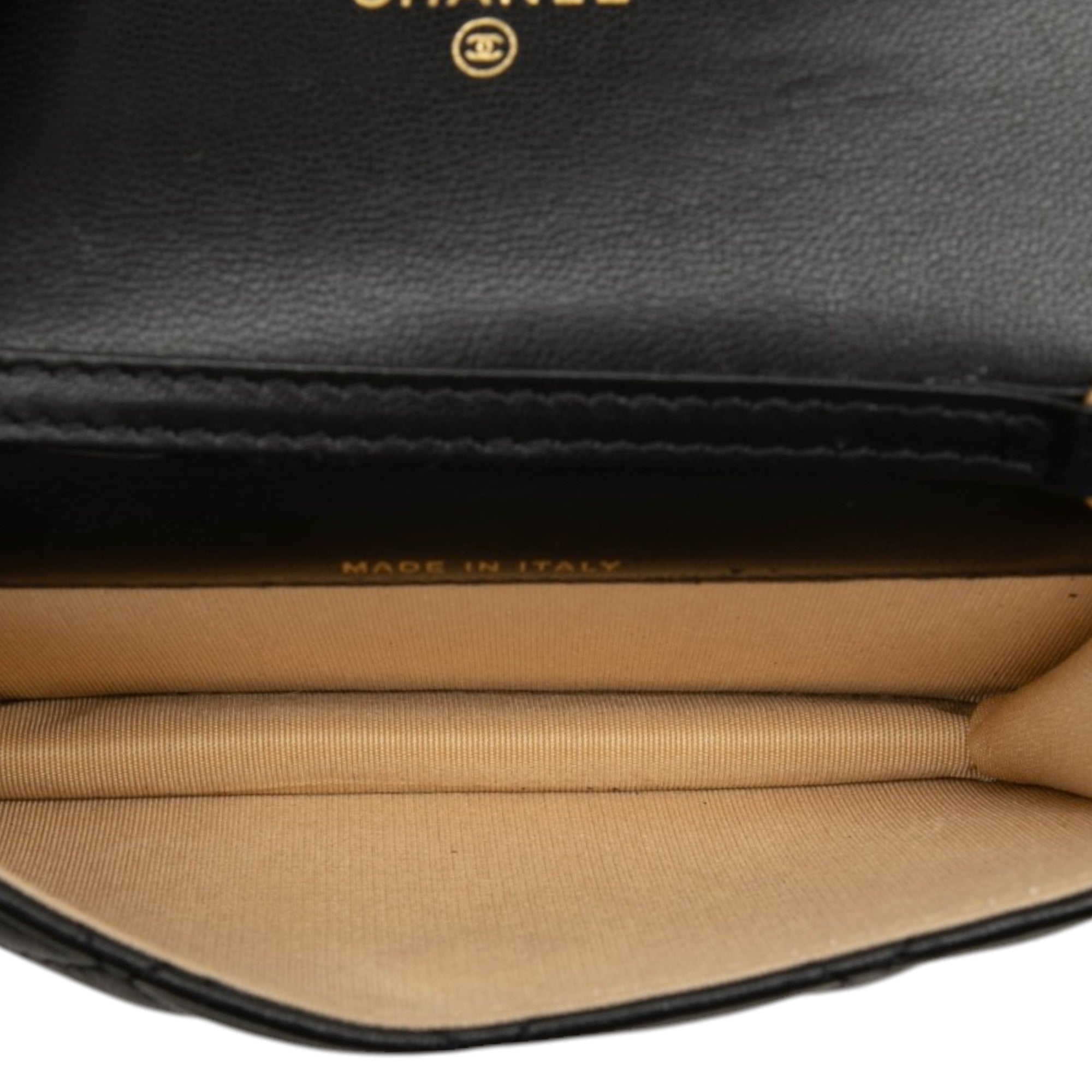 Chanel Mini CC Quilted Lambskin Pearl Crush Pouch with Chain - image 4