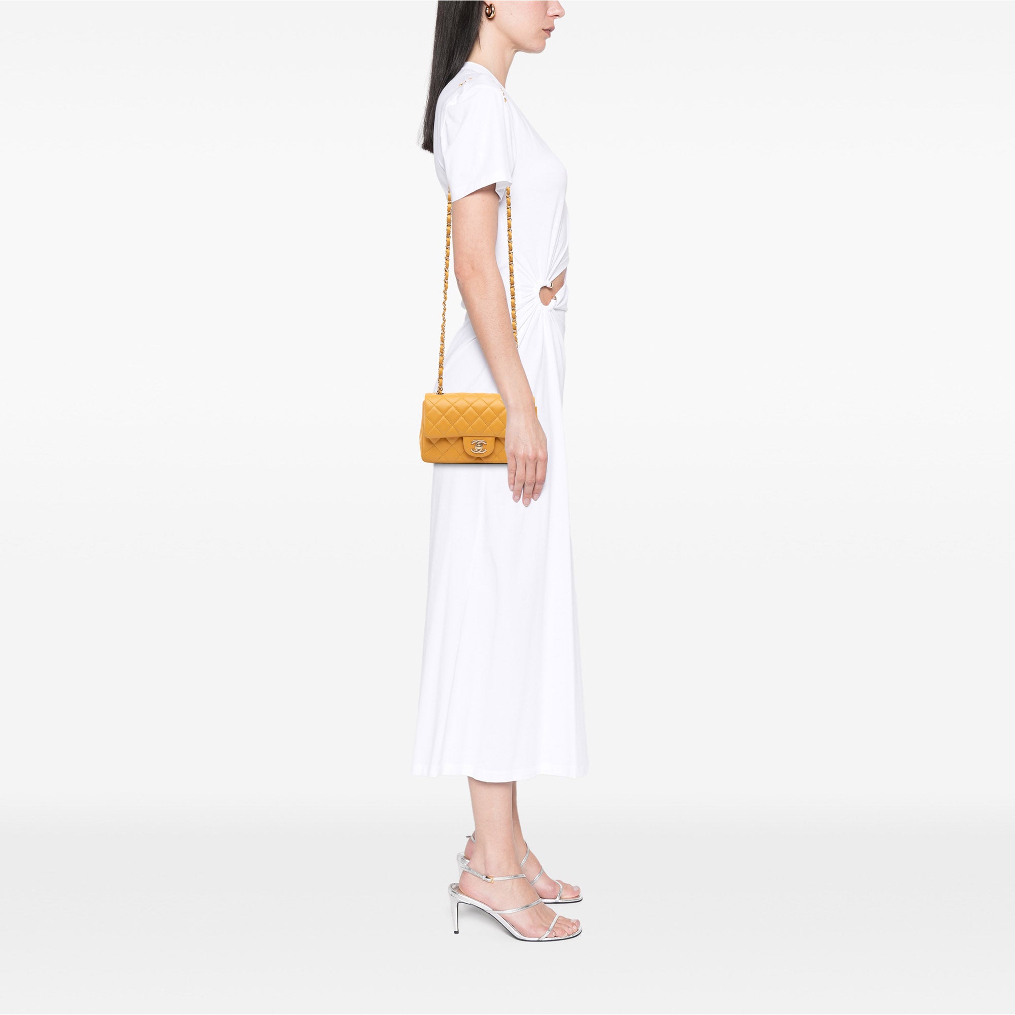 Chanel Mini Rectangular Classic Lambskin Single Flap - image 10