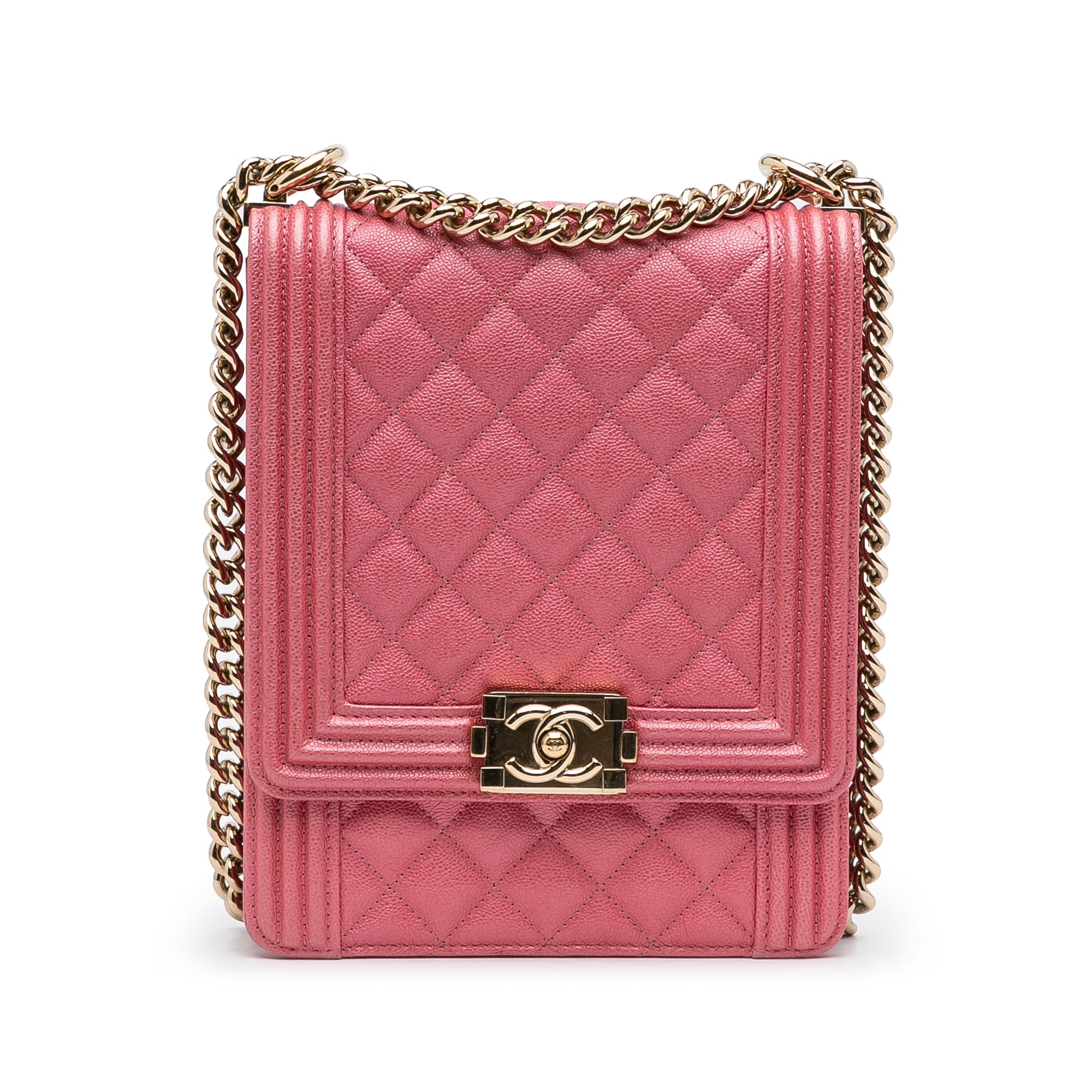Chanel Quilted Caviar North South Boy Flap - image 11