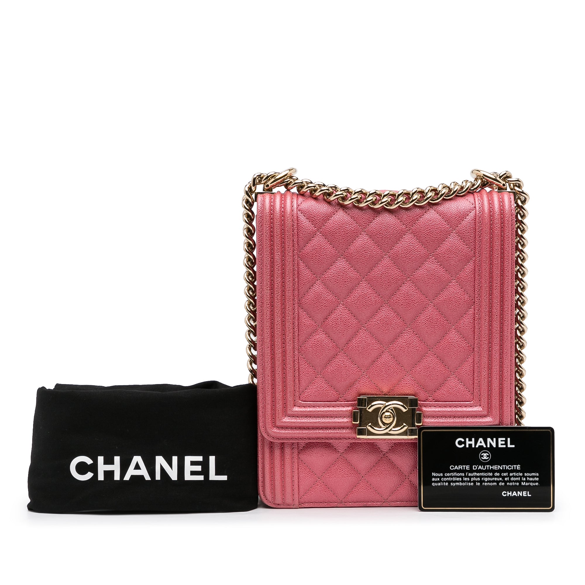 Chanel Quilted Caviar North South Boy Flap - image 3