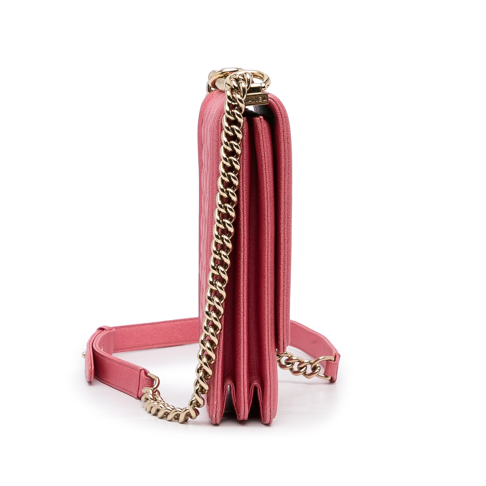 Chanel Quilted Caviar North South Boy Flap - image 4
