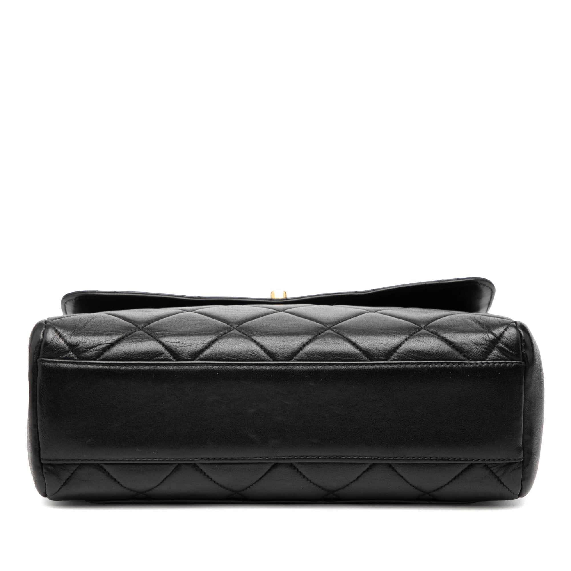 Chanel Small Square Quilted Lambskin Straight Single Flap - image 3