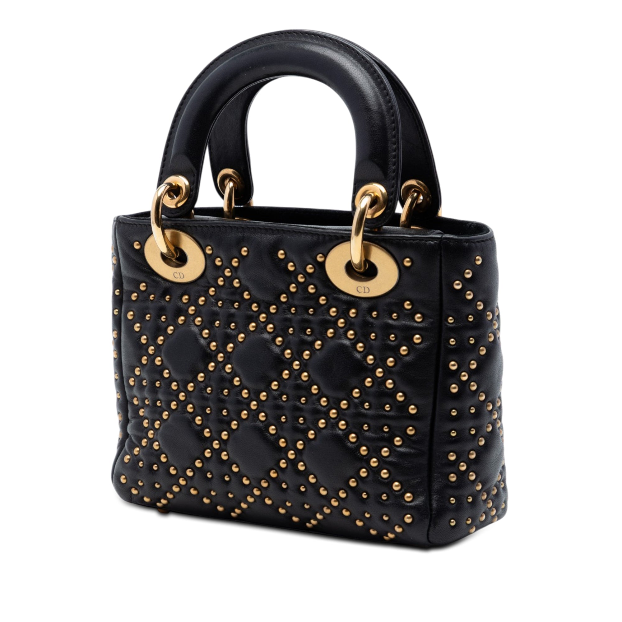 Dior Mini Lambskin Cannage Studded Supple Lady Dior - image 2