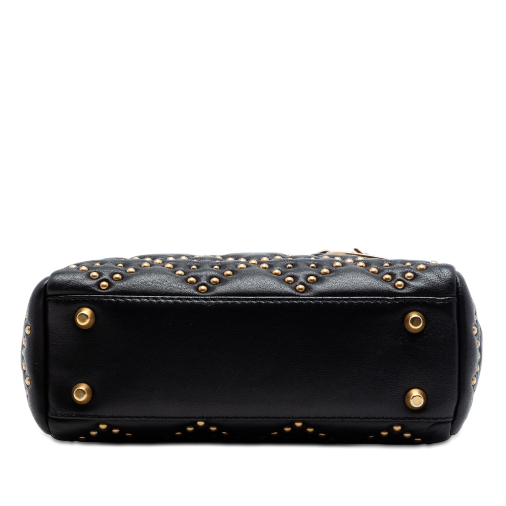 Dior Mini Lambskin Cannage Studded Supple Lady Dior - image 3