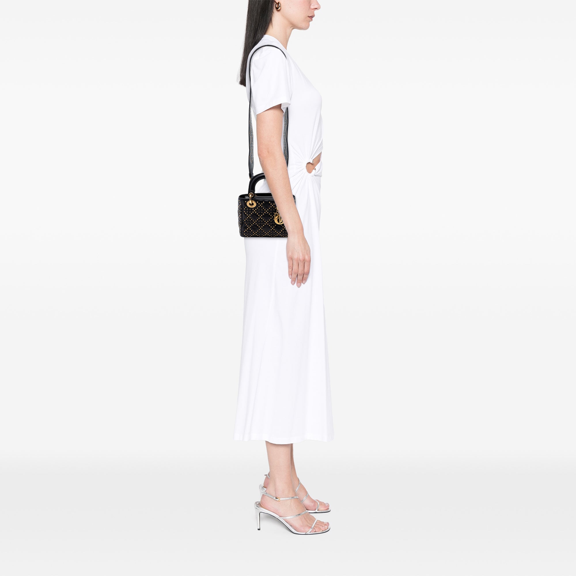 Dior Mini Lambskin Cannage Studded Supple Lady Dior - image 6