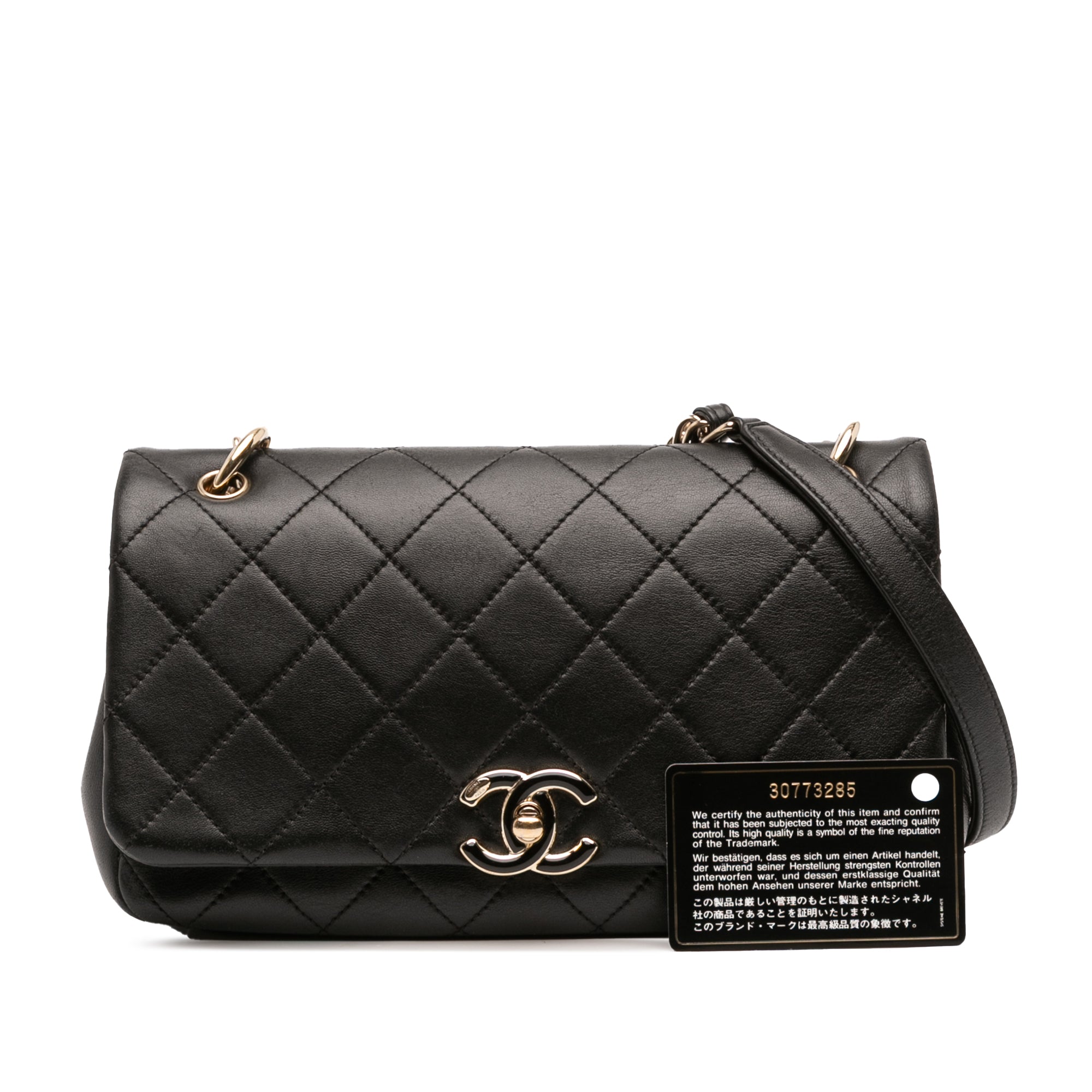 Chanel Large Lambskin Twist Chain Enamel CC Flap - image 9