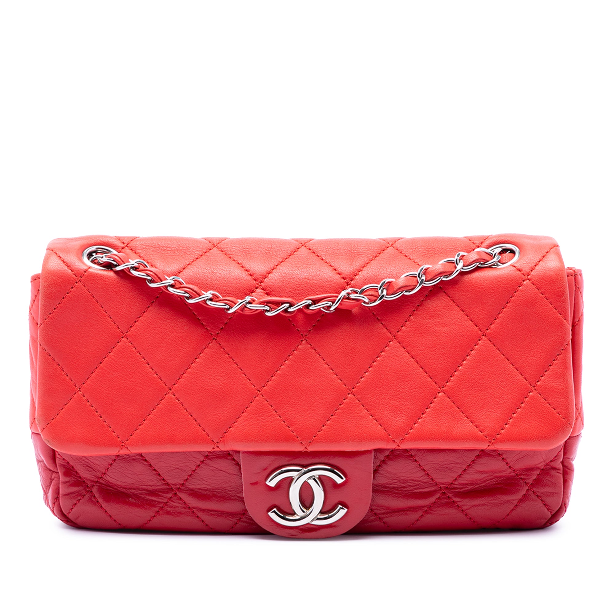 Chanel Medium Bicolor Lambskin and Calfskin CC Chain Flap - image 1