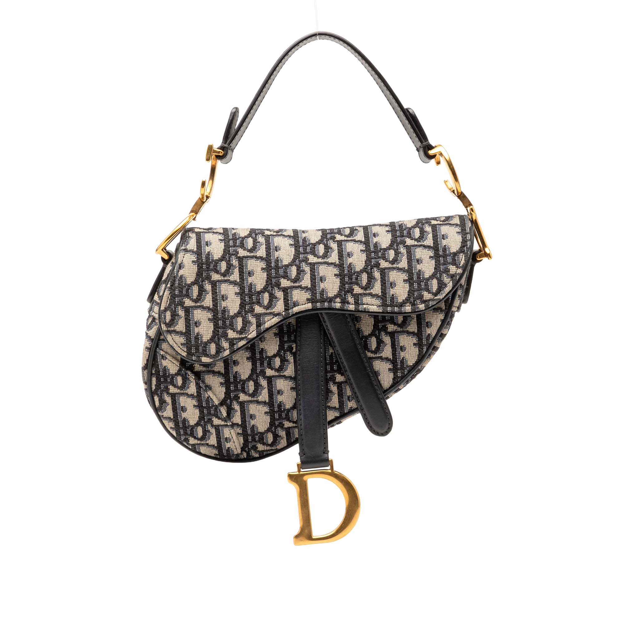 Dior Mini Oblique Canvas Saddle Bag - image 1