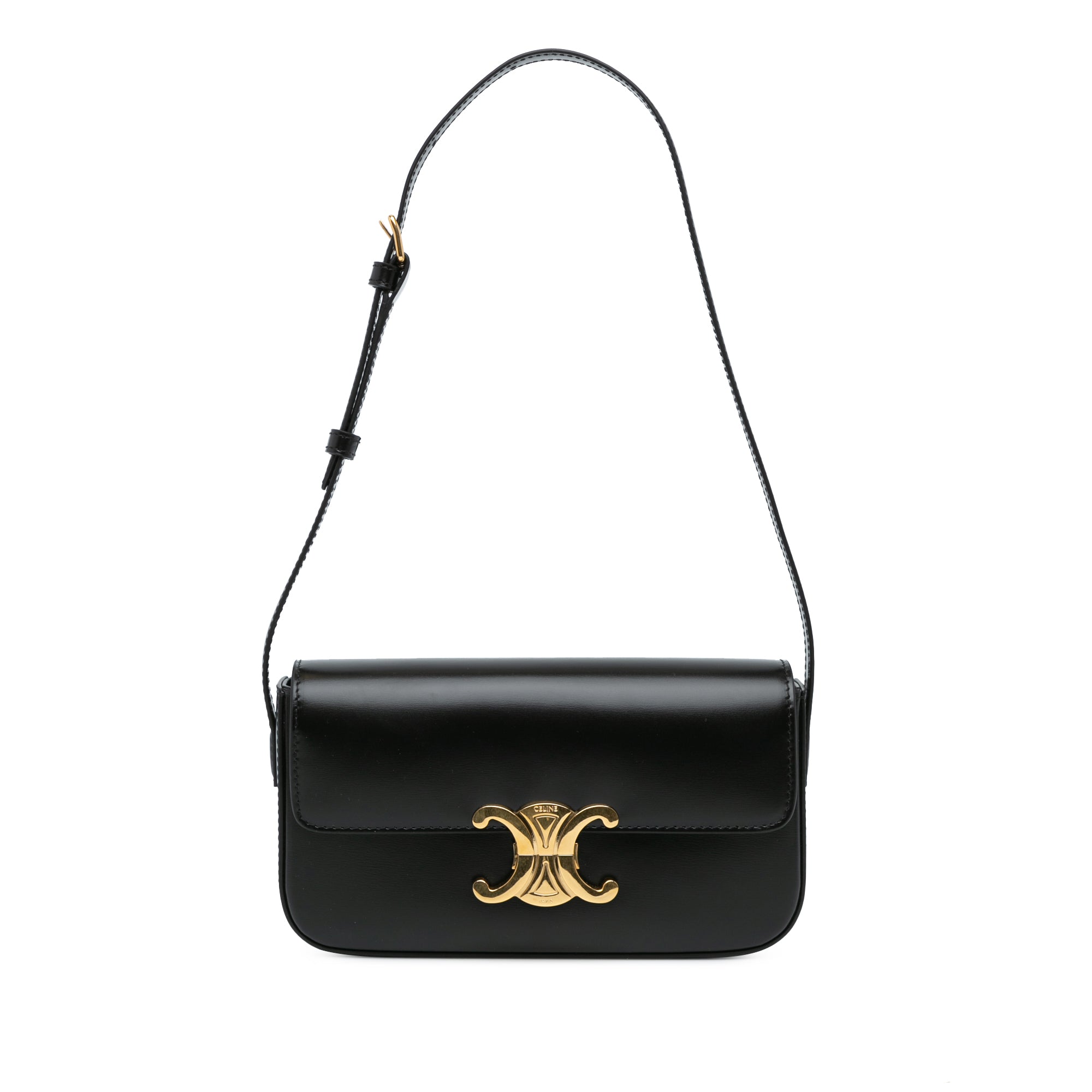 Celine Shiny Calfskin Claude Shoulder Bag - image 1