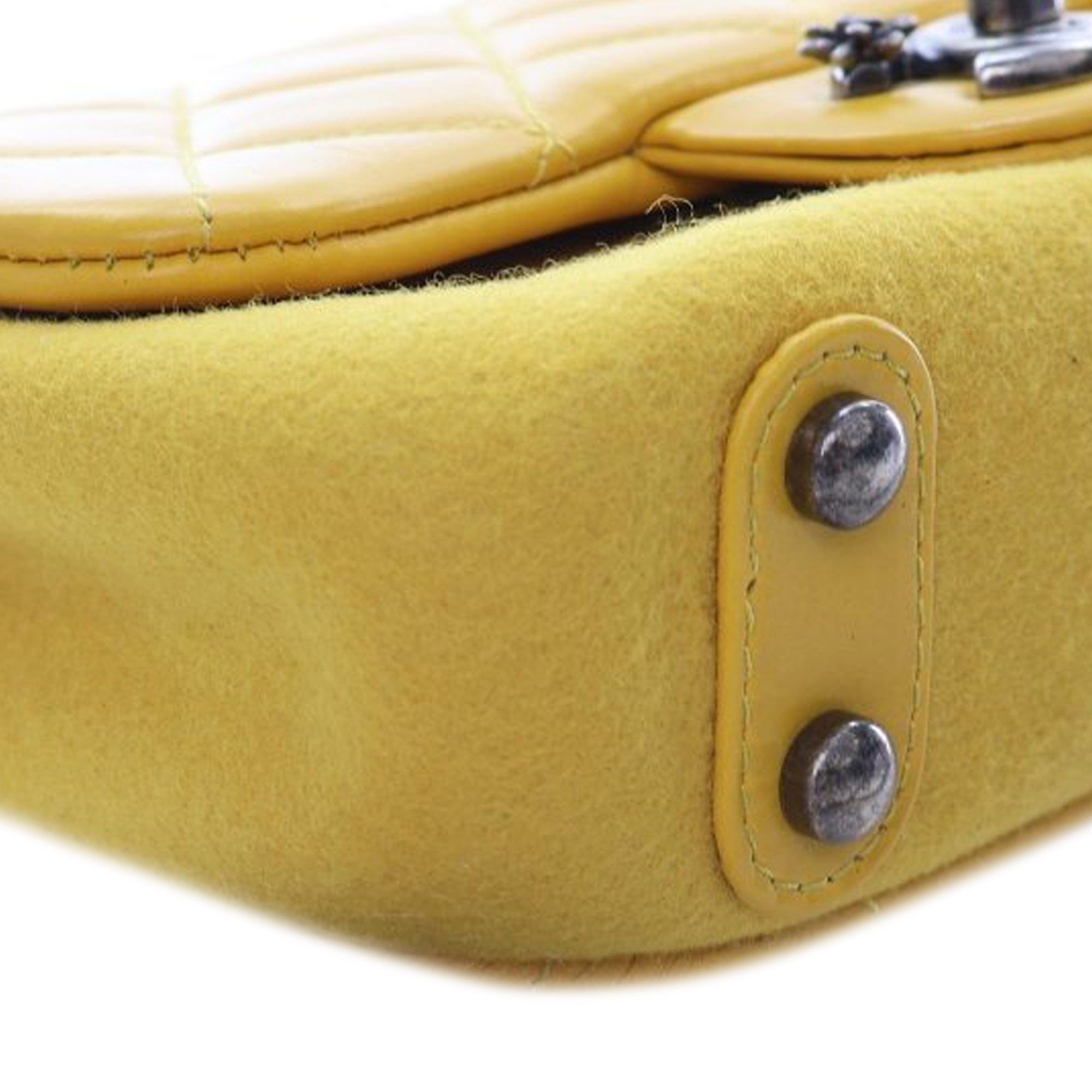 Chanel Mini Square CC Quilted Lambskin and Suede Single Flap - image 10