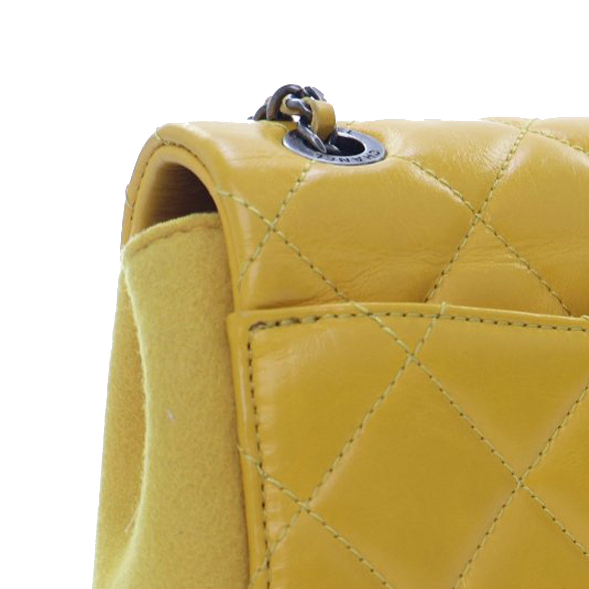 Chanel Mini Square CC Quilted Lambskin and Suede Single Flap - image 11