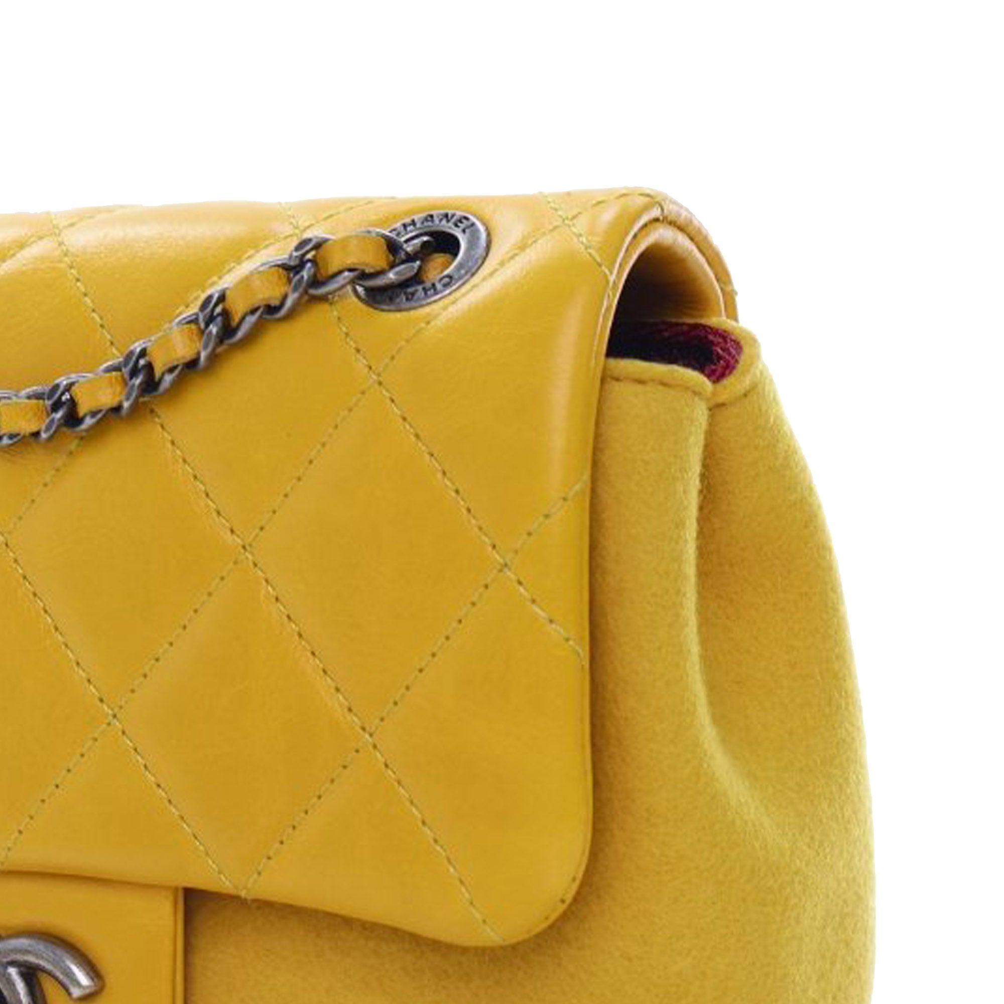 Chanel Mini Square CC Quilted Lambskin and Suede Single Flap - image 12