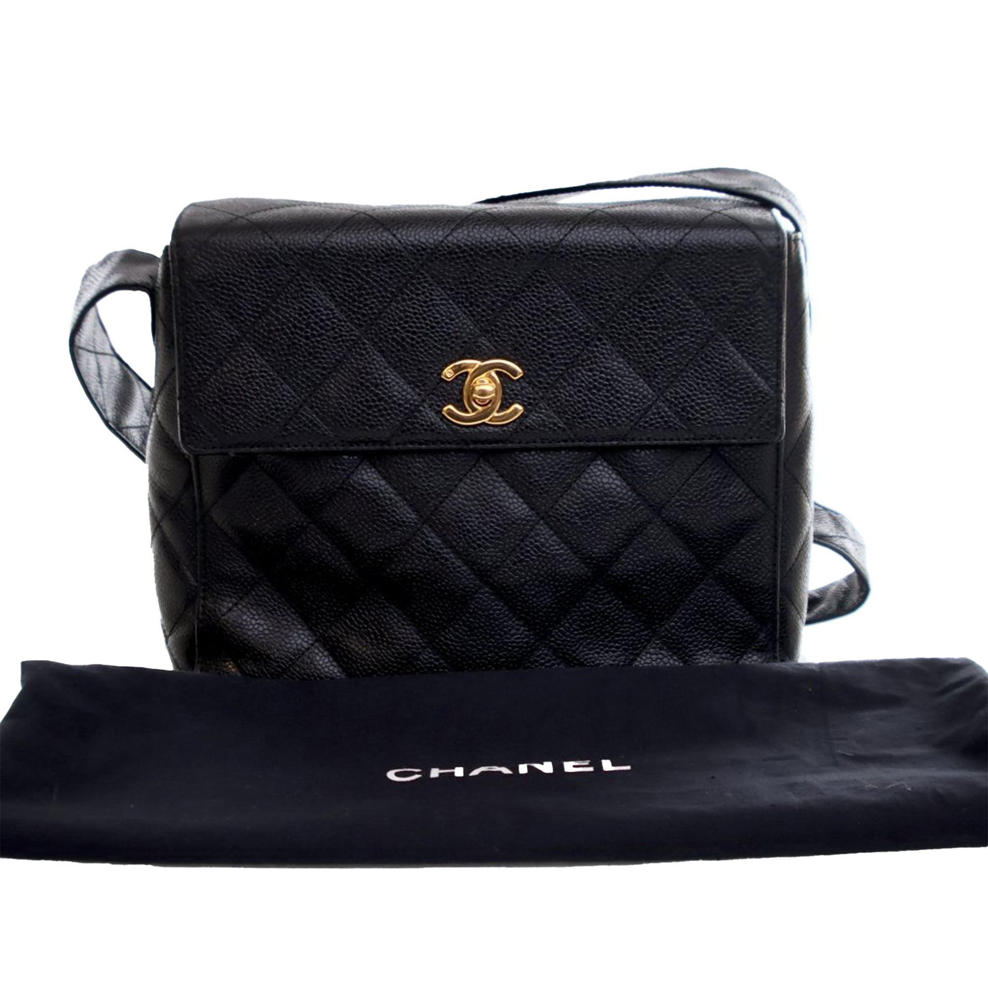 Chanel CC Quilted Caviar Turnlock Crossbody - image 15