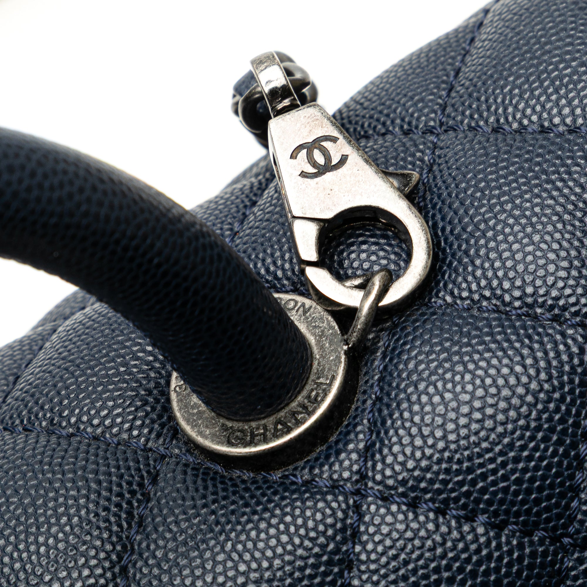 Chanel Large Caviar Coco Top Handle Bag - image 11