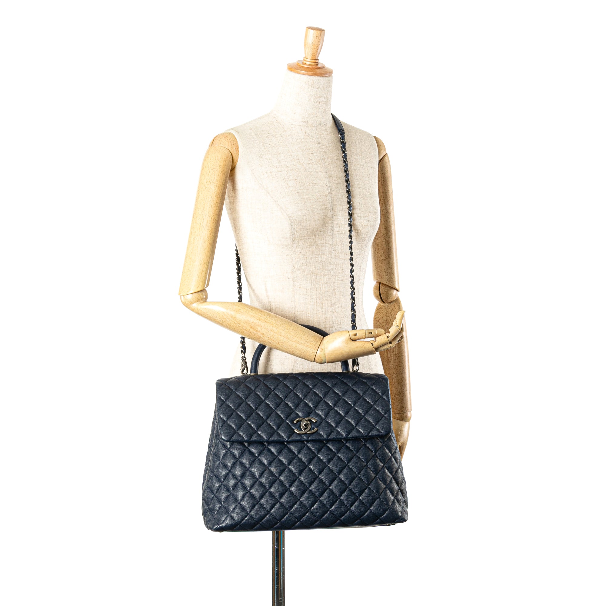 Chanel Large Caviar Coco Top Handle Bag - image 14