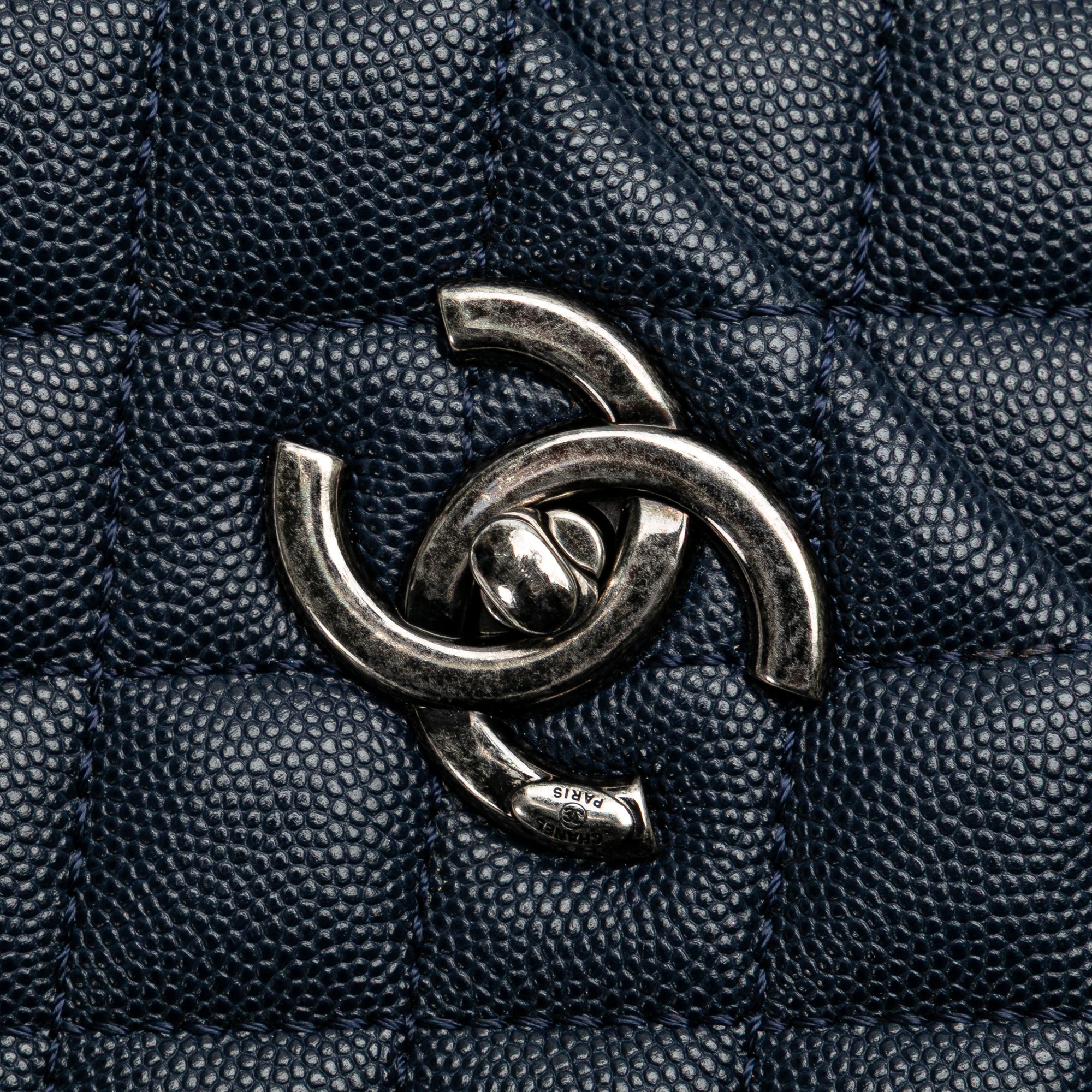 Chanel Large Caviar Coco Top Handle Bag - image 9