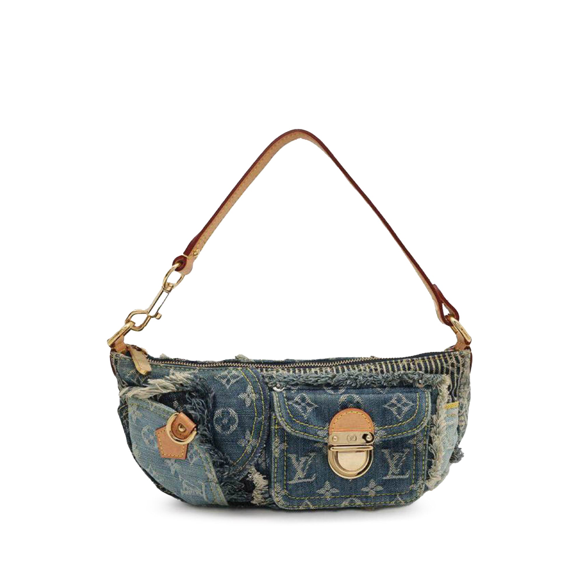 Louis Vuitton Monogram Denim Patchwork Pouchy - image 1