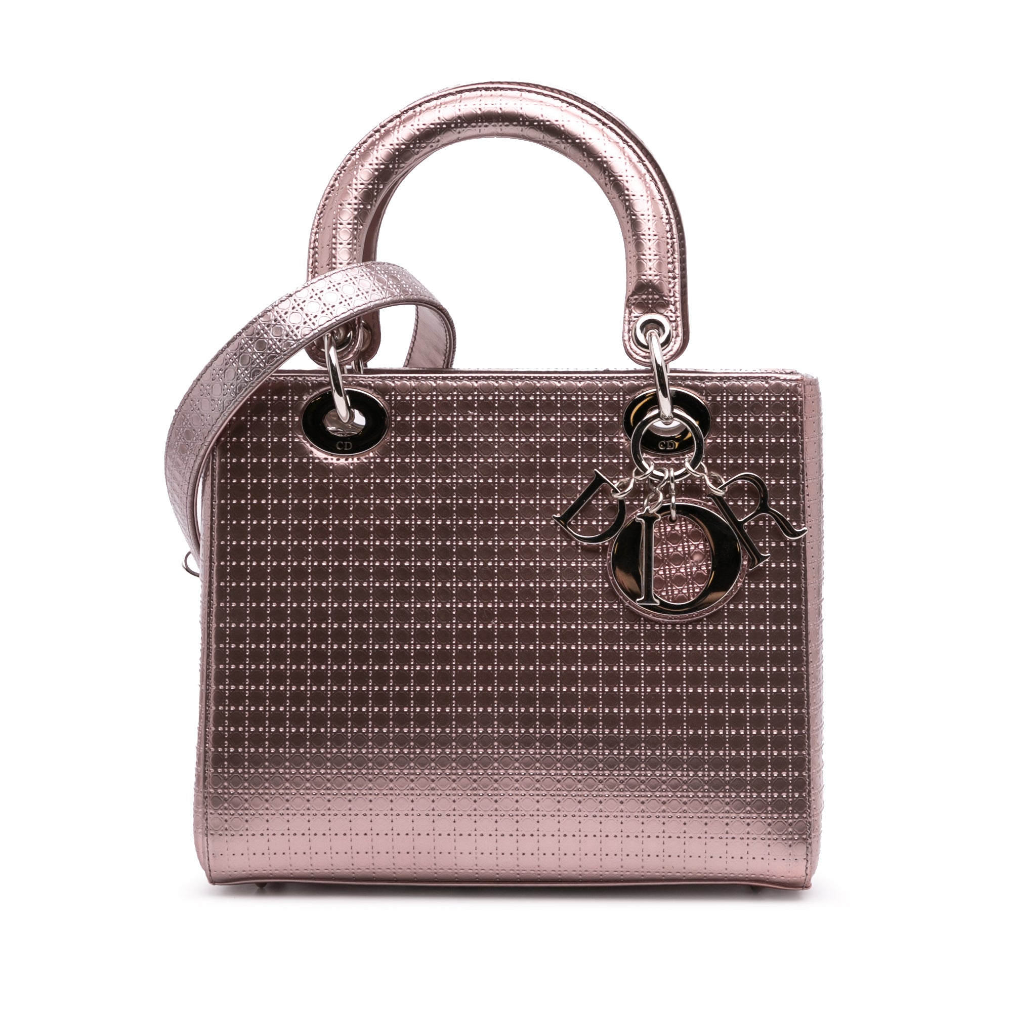 Dior Medium Metallic Patent Microcannage Lady Dior - image 1