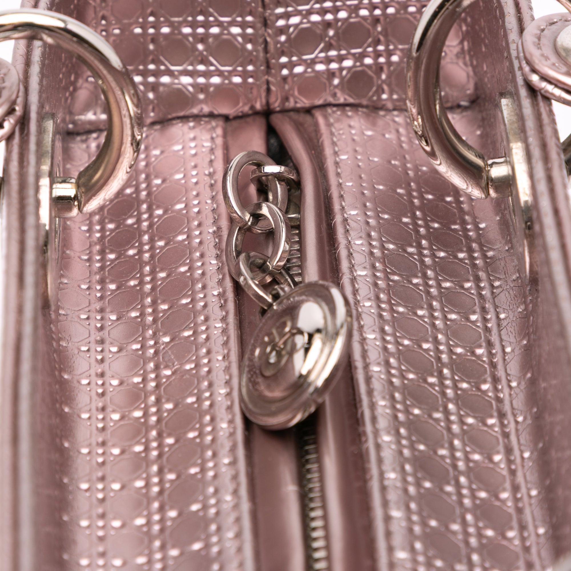 Dior Medium Metallic Patent Microcannage Lady Dior - image 6