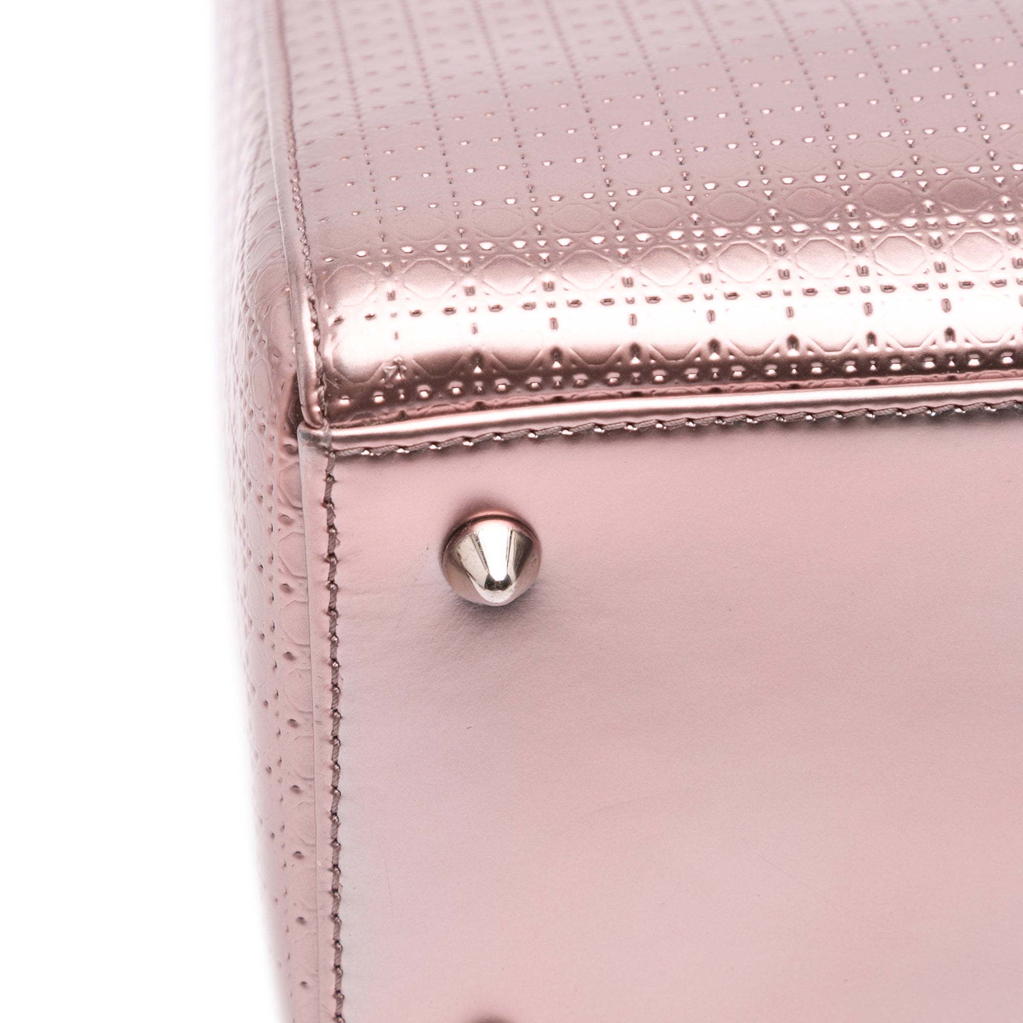 Dior Medium Metallic Patent Microcannage Lady Dior - image 8
