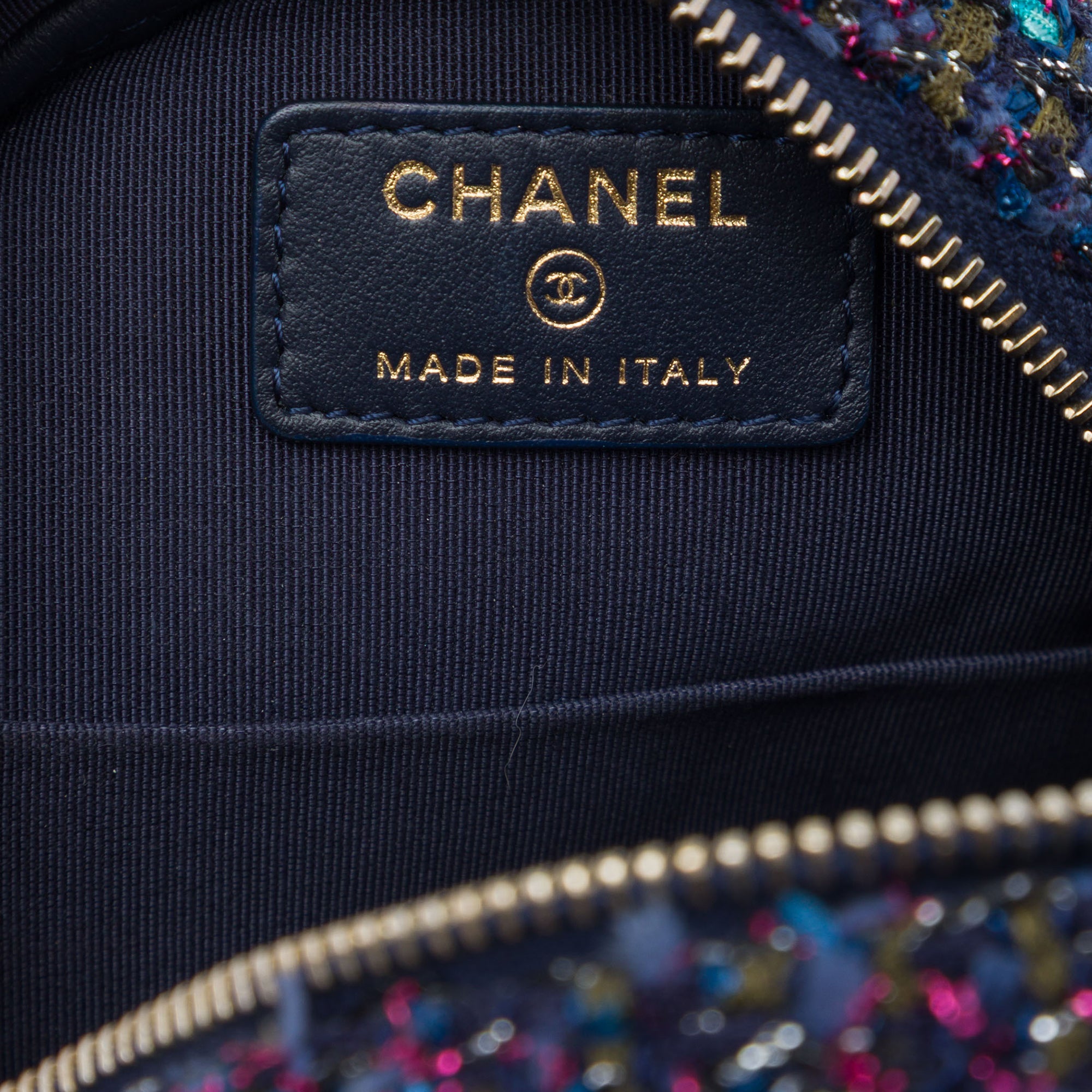 Chanel CC Quilted Tweed Round Crossbody - image 5