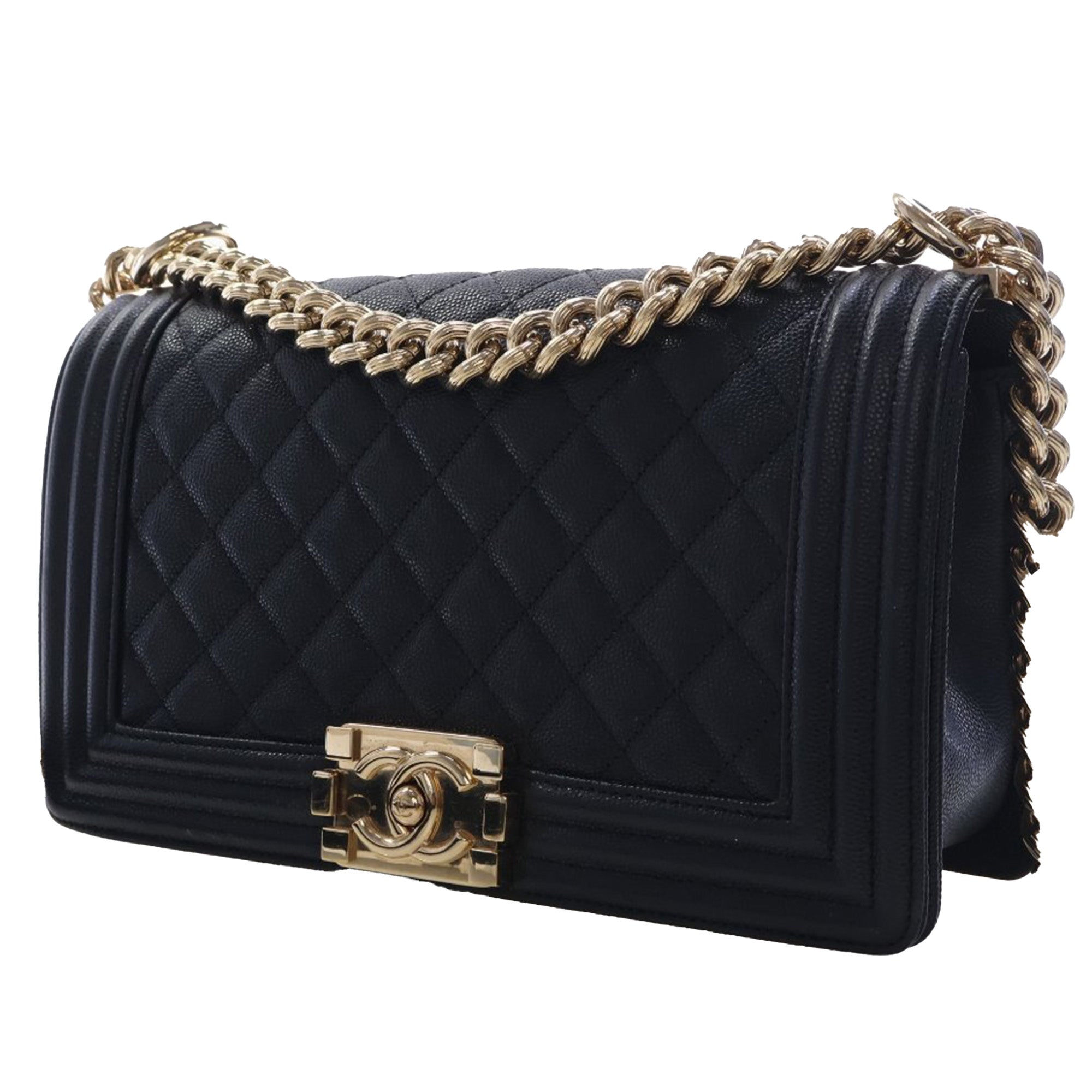 Chanel Old Medium Quilted Caviar Boy Flap - image 3