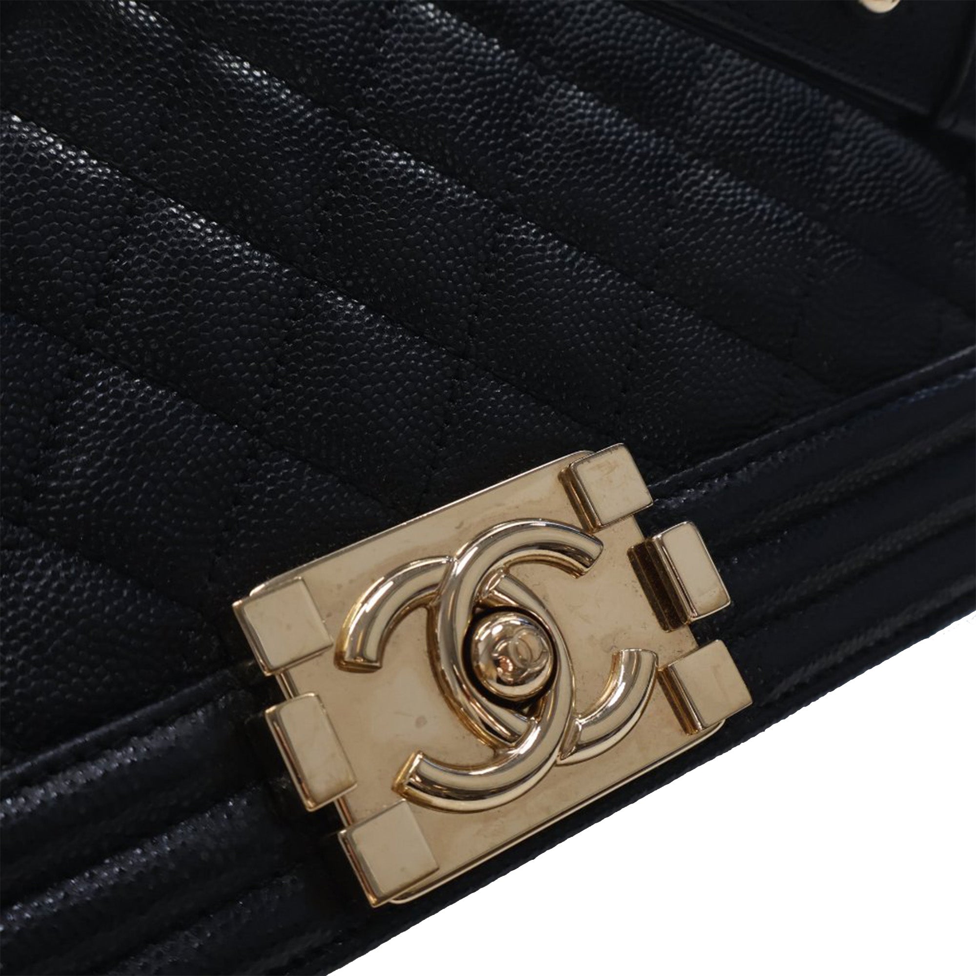 Chanel Old Medium Quilted Caviar Boy Flap - image 9