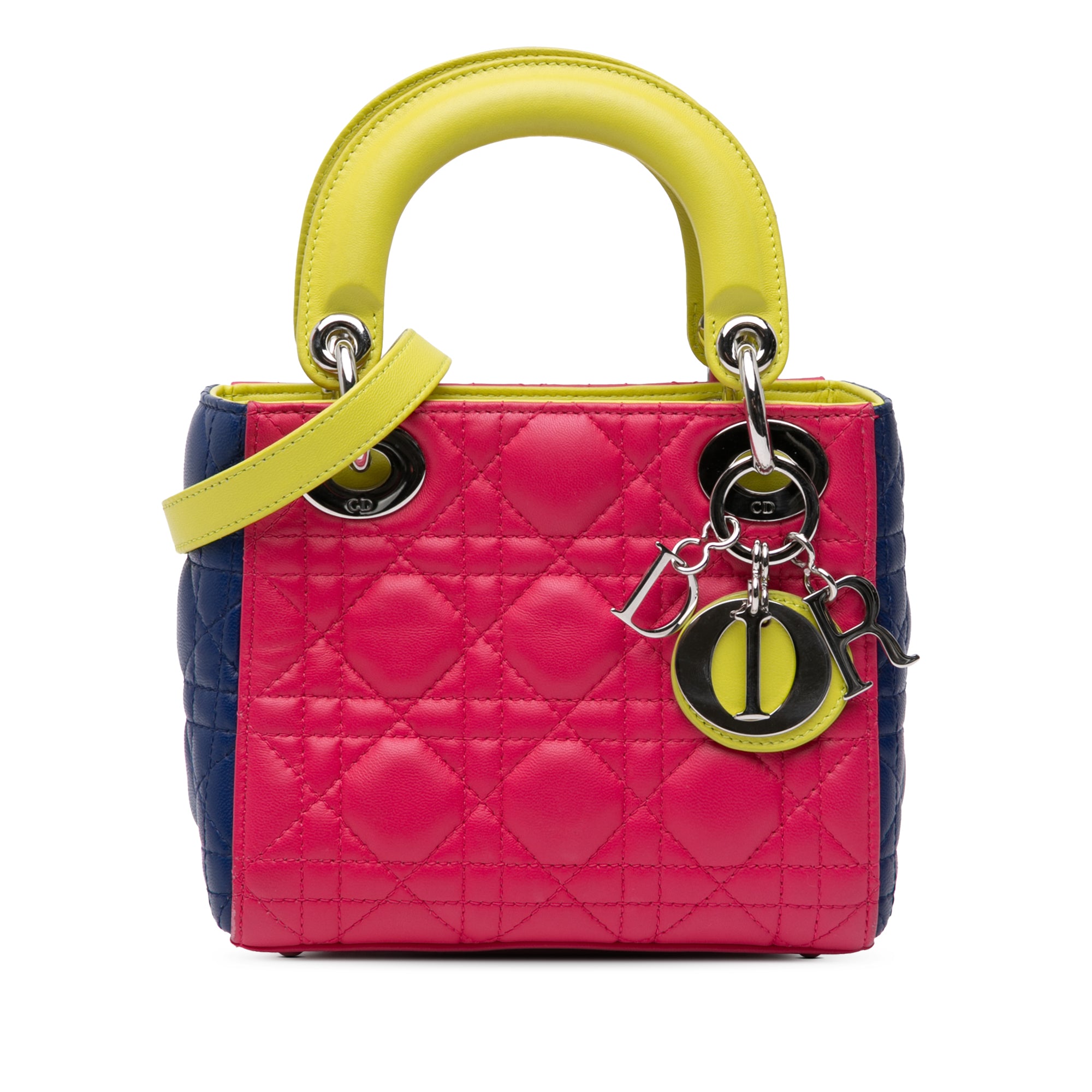 Dior Mini Tricolor Lambskin Cannage Lady Dior - image 1