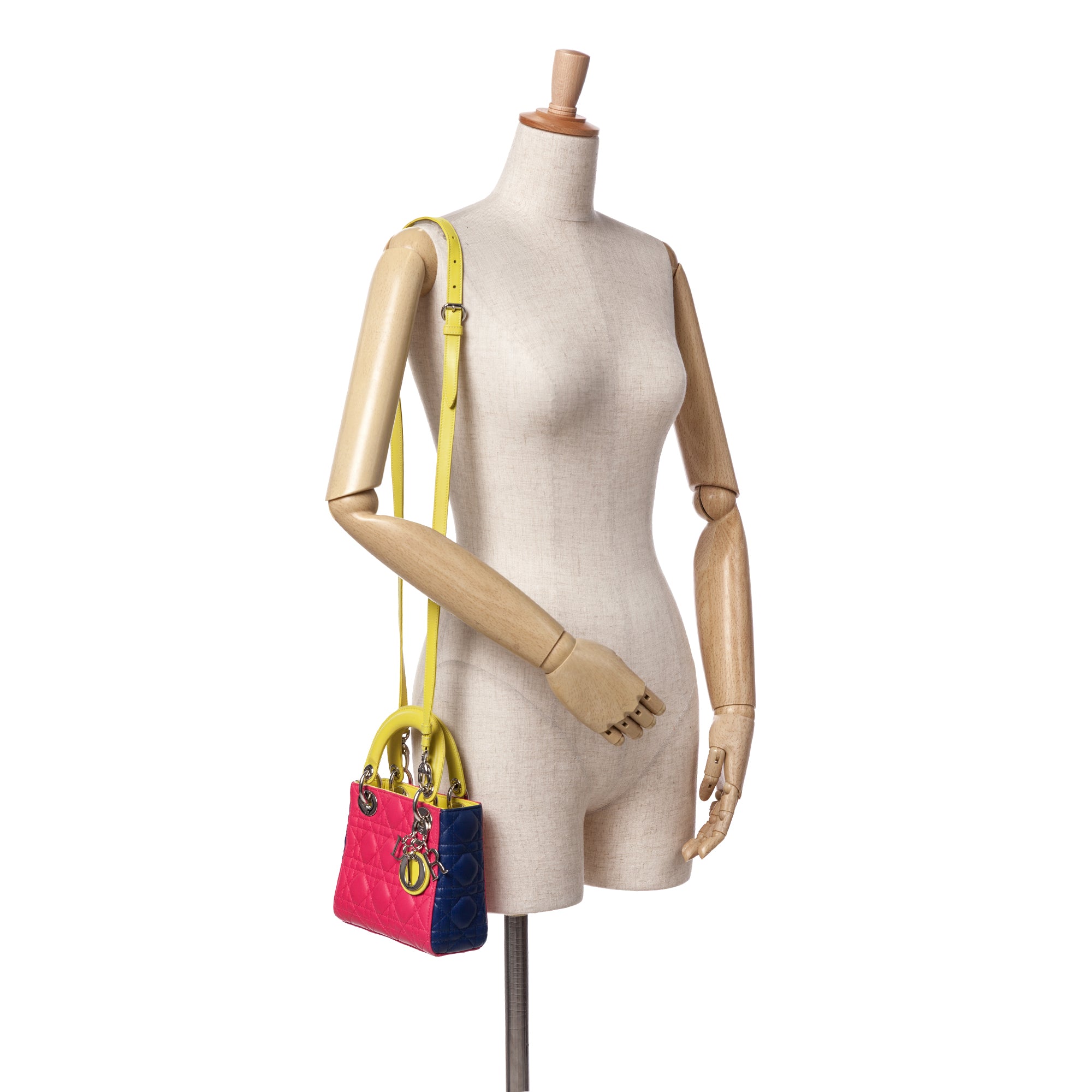 Dior Mini Tricolor Lambskin Cannage Lady Dior - image 8