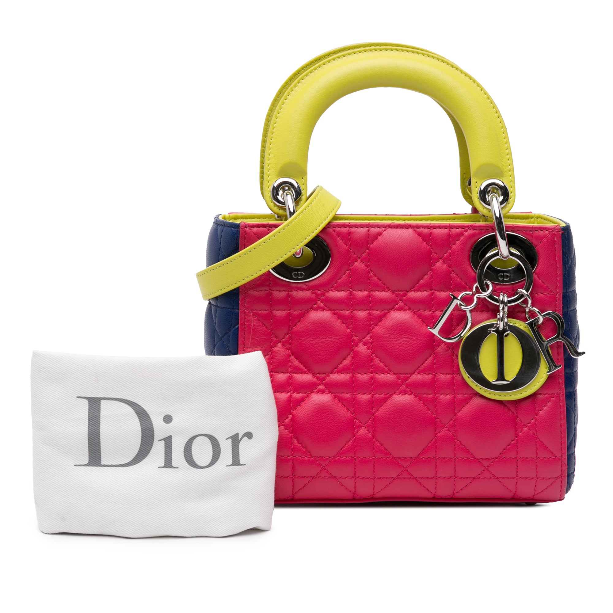 Dior Mini Tricolor Lambskin Cannage Lady Dior - image 9