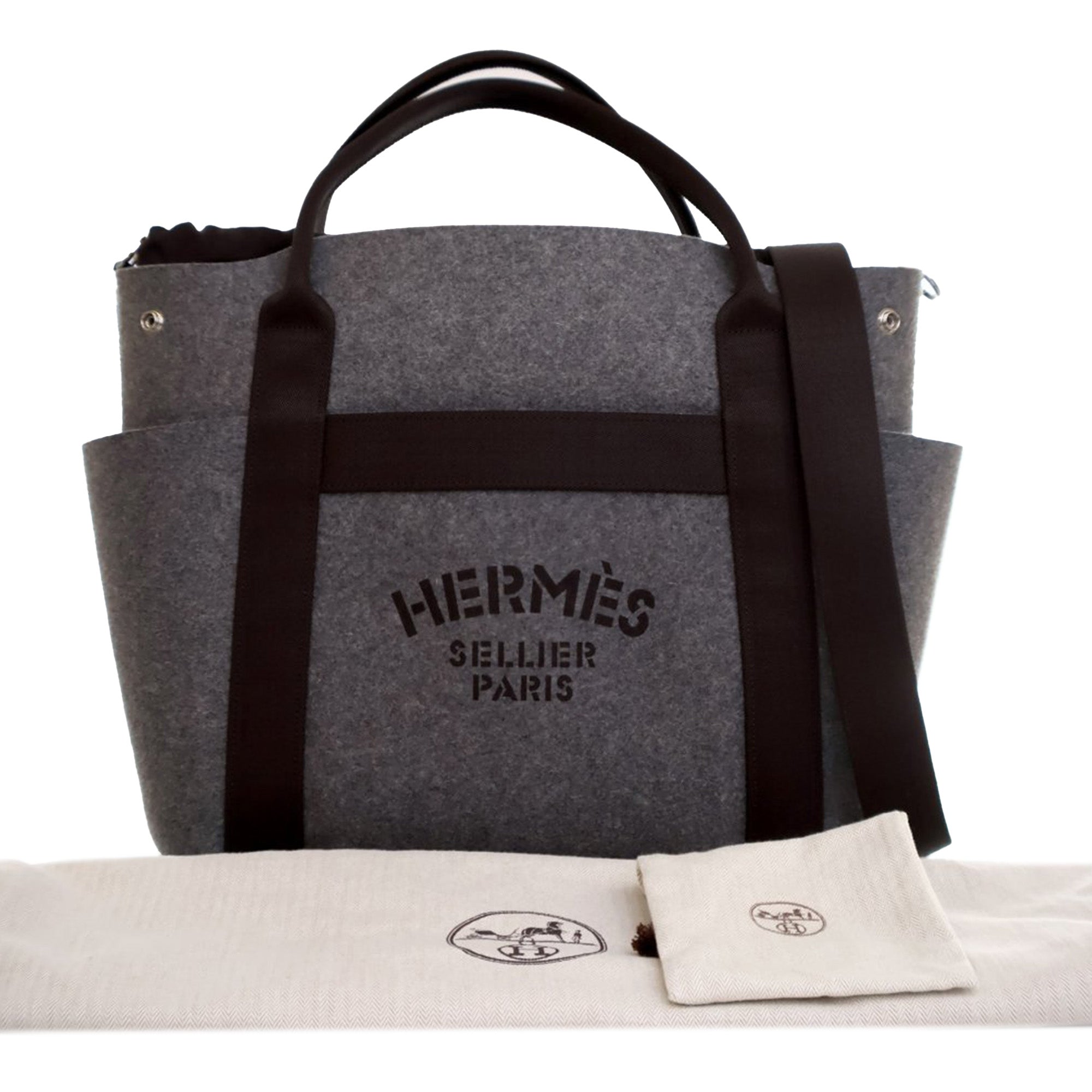 Hermès Feutre Sac de Pansage Groom Bag - image 12