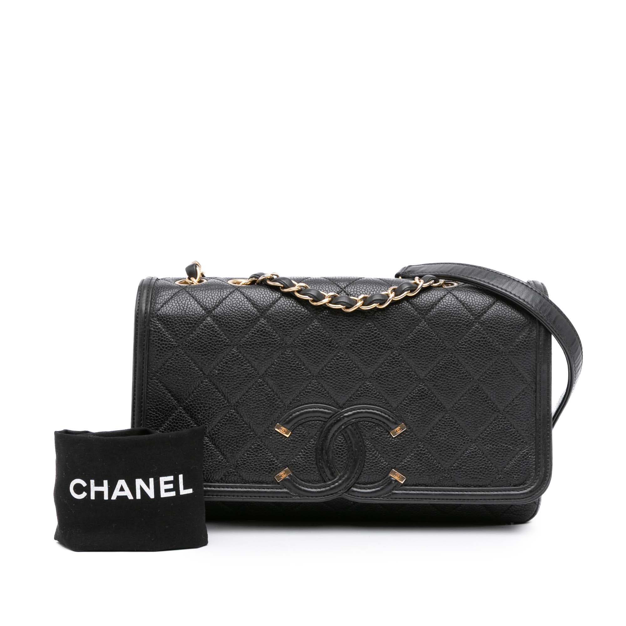 Chanel Medium Caviar CC Filigree Flap - image 12