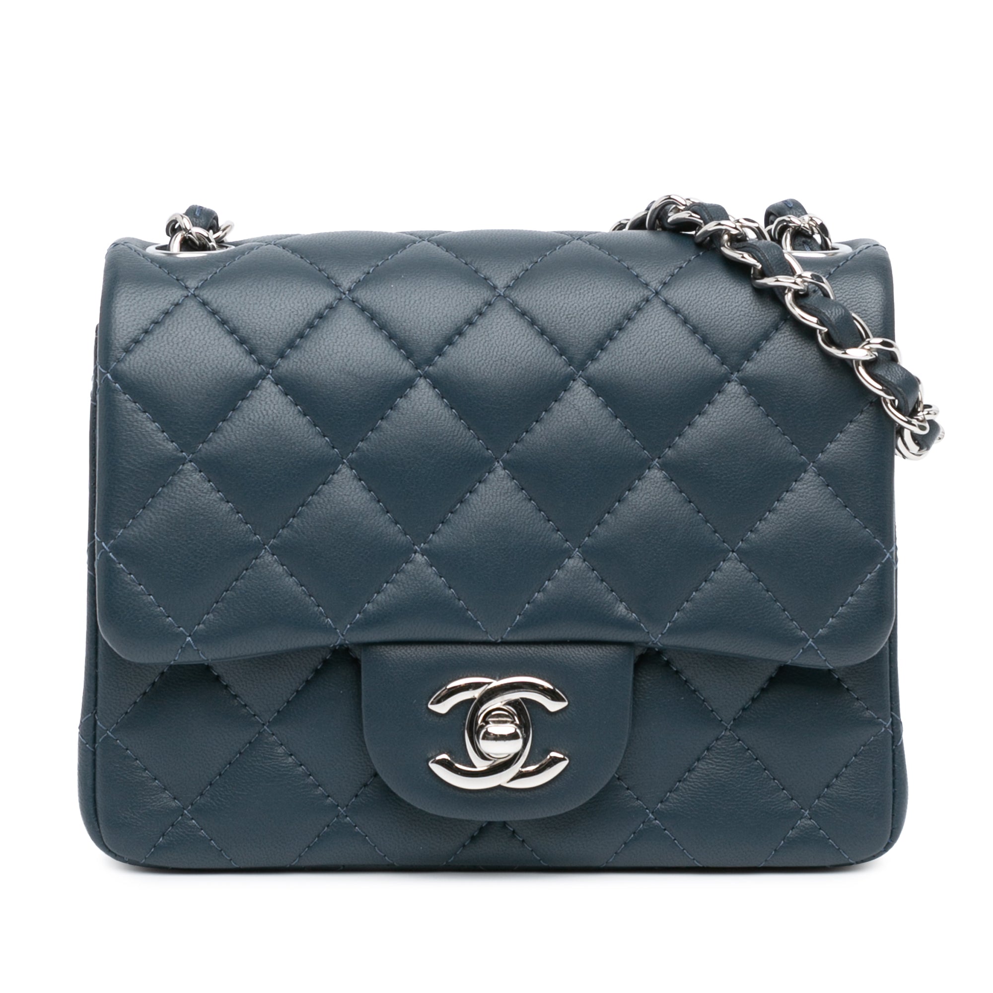 Chanel Mini Square Classic Lambskin Single Flap - image 1